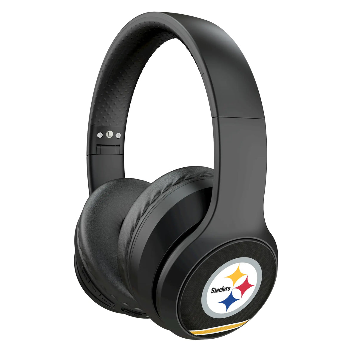 Pittsburgh Steelers Stripe Wireless Over-Ear Headphones With Case