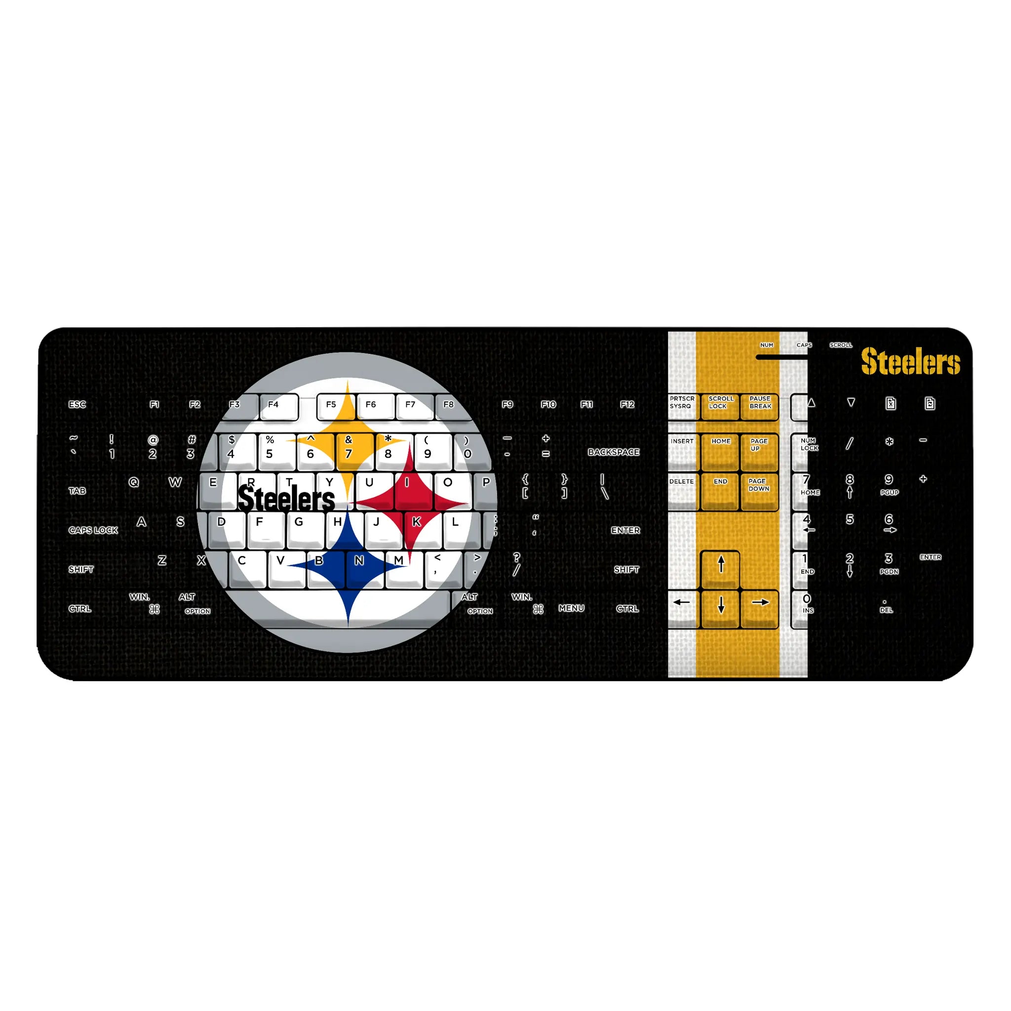 Pittsburgh Steelers Stripe Wireless USB Keyboard
