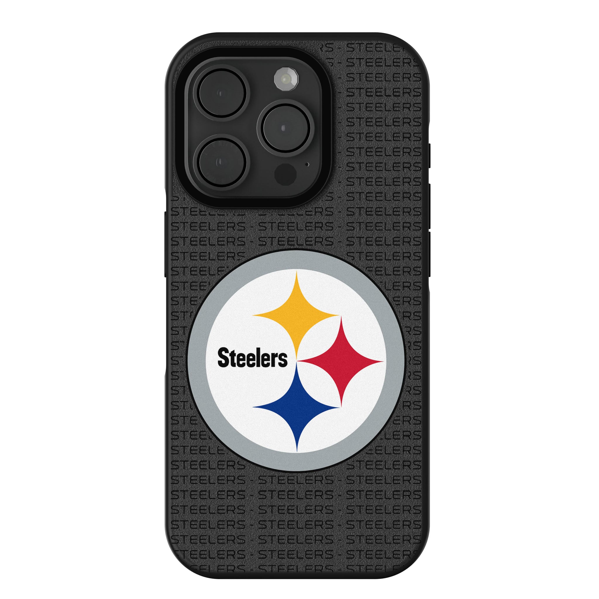 Pittsburgh Steelers Text Backdrop iPhone Bump Phone Case for Apple iPhone