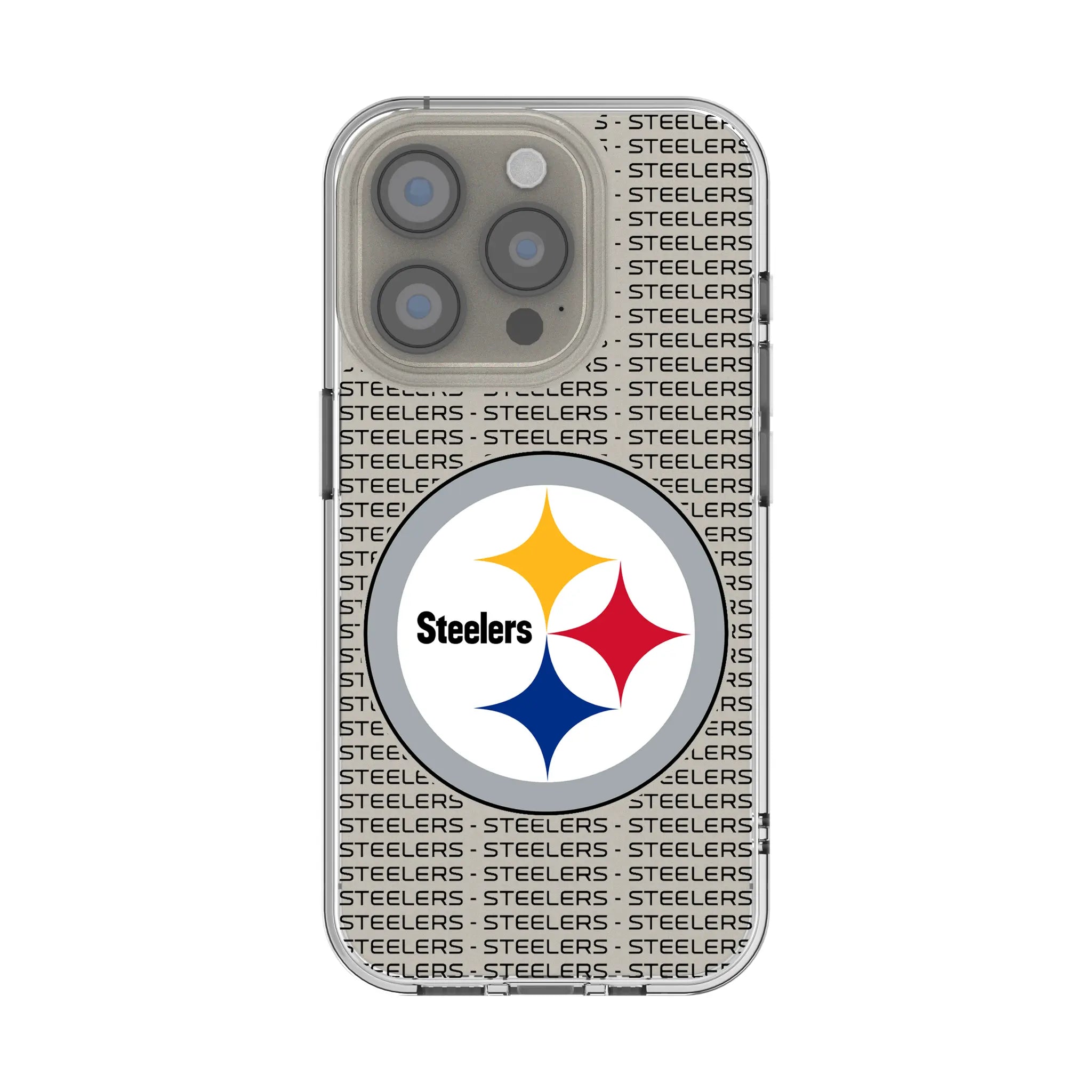 Pittsburgh Steelers Text Backdrop iPhone Clear Phone Case for Apple iPhone