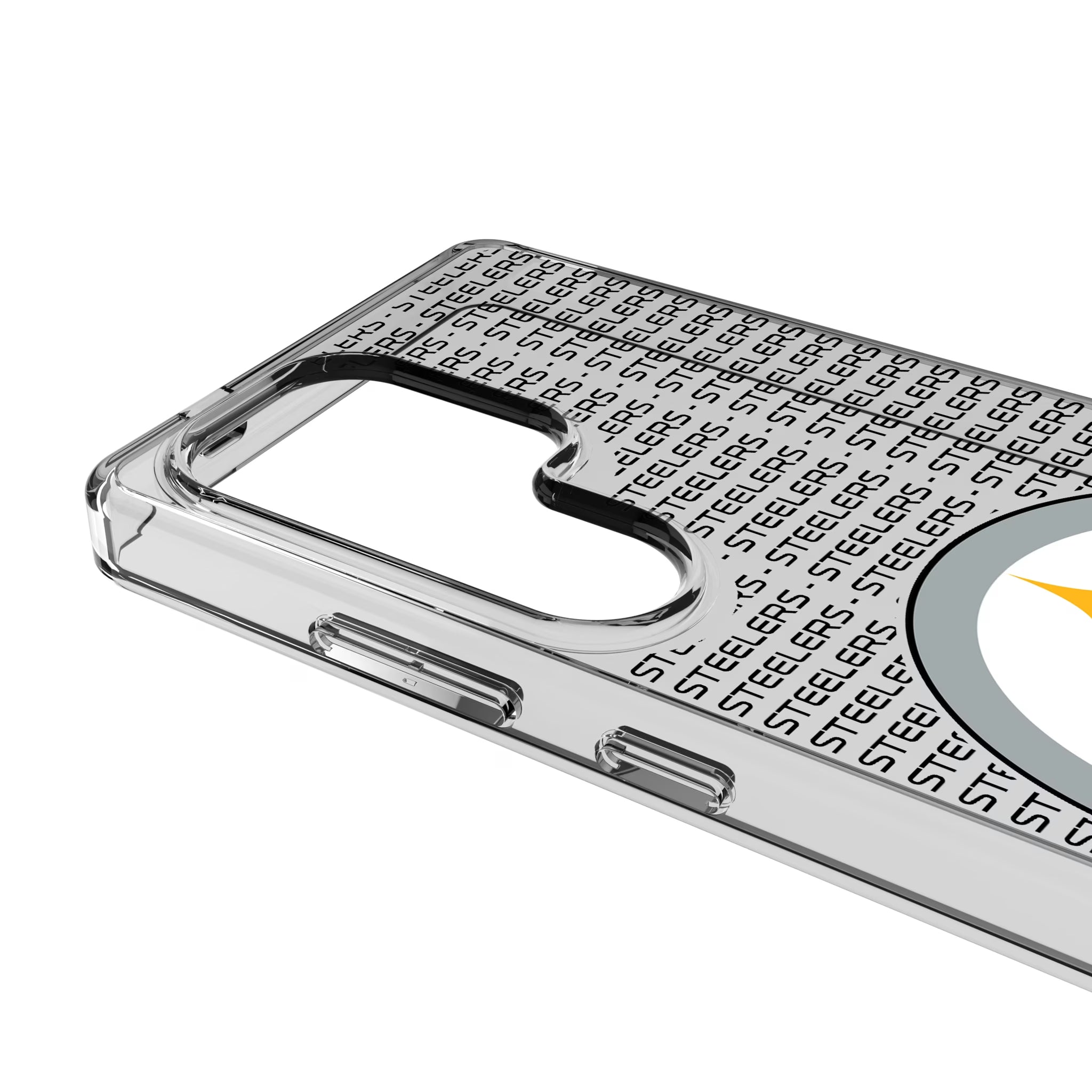 Pittsburgh Steelers Text Backdrop Galaxy Clear Phone Case for Samsung Galaxy - Detail