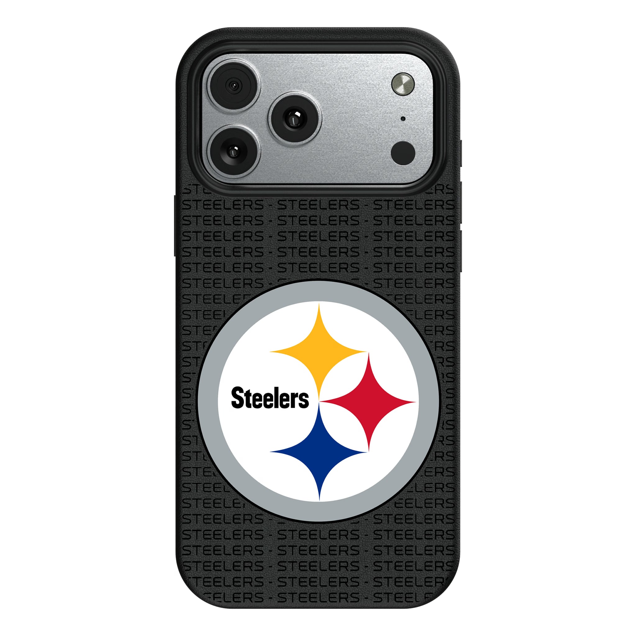 Pittsburgh Steelers Text Backdrop iPhone MagSafe Compatible Phone Case for Apple iPhone#Device_iPhone 17 Pro Max