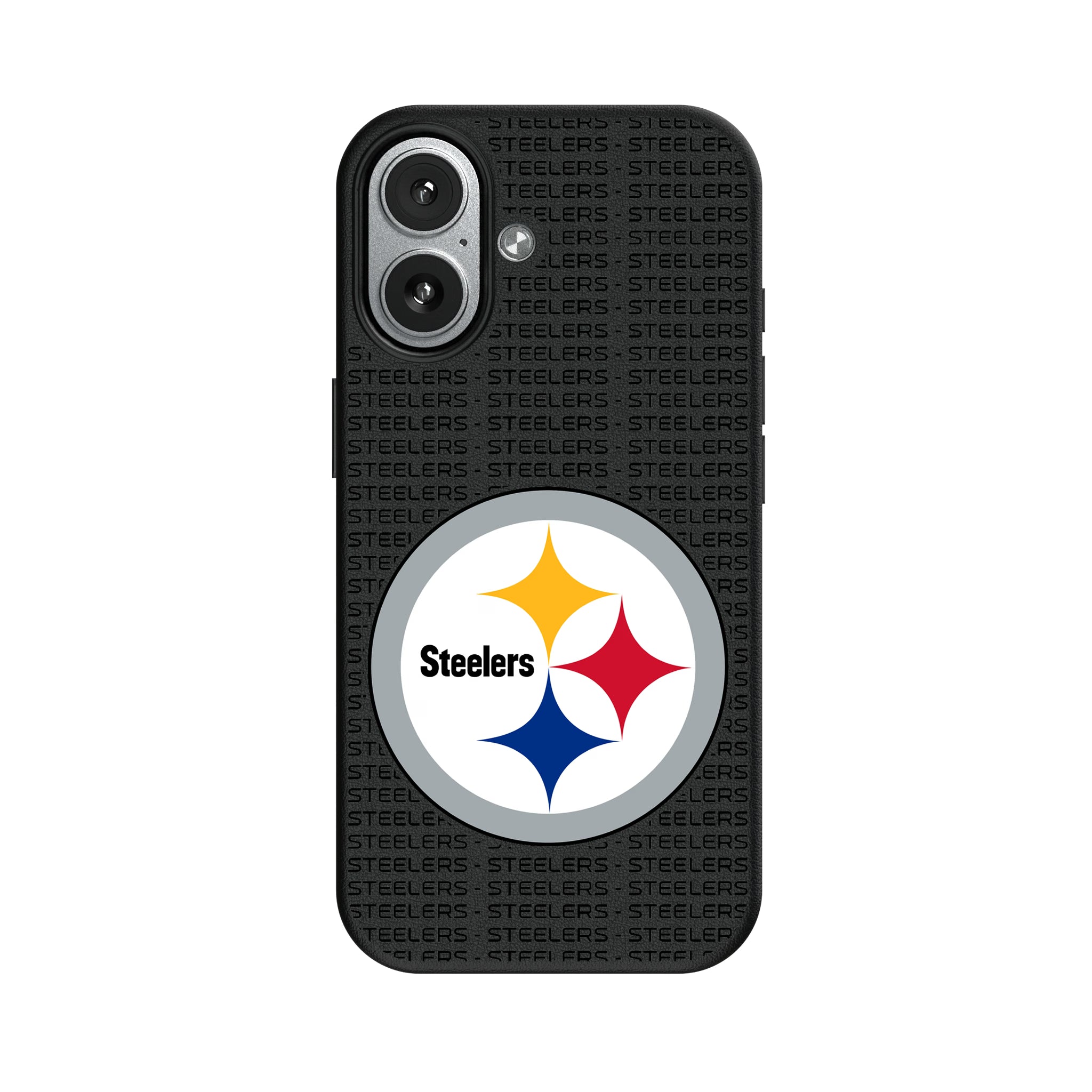 Pittsburgh Steelers Text Backdrop iPhone MagSafe Compatible Phone Case for Apple iPhone#Device_iPhone 17