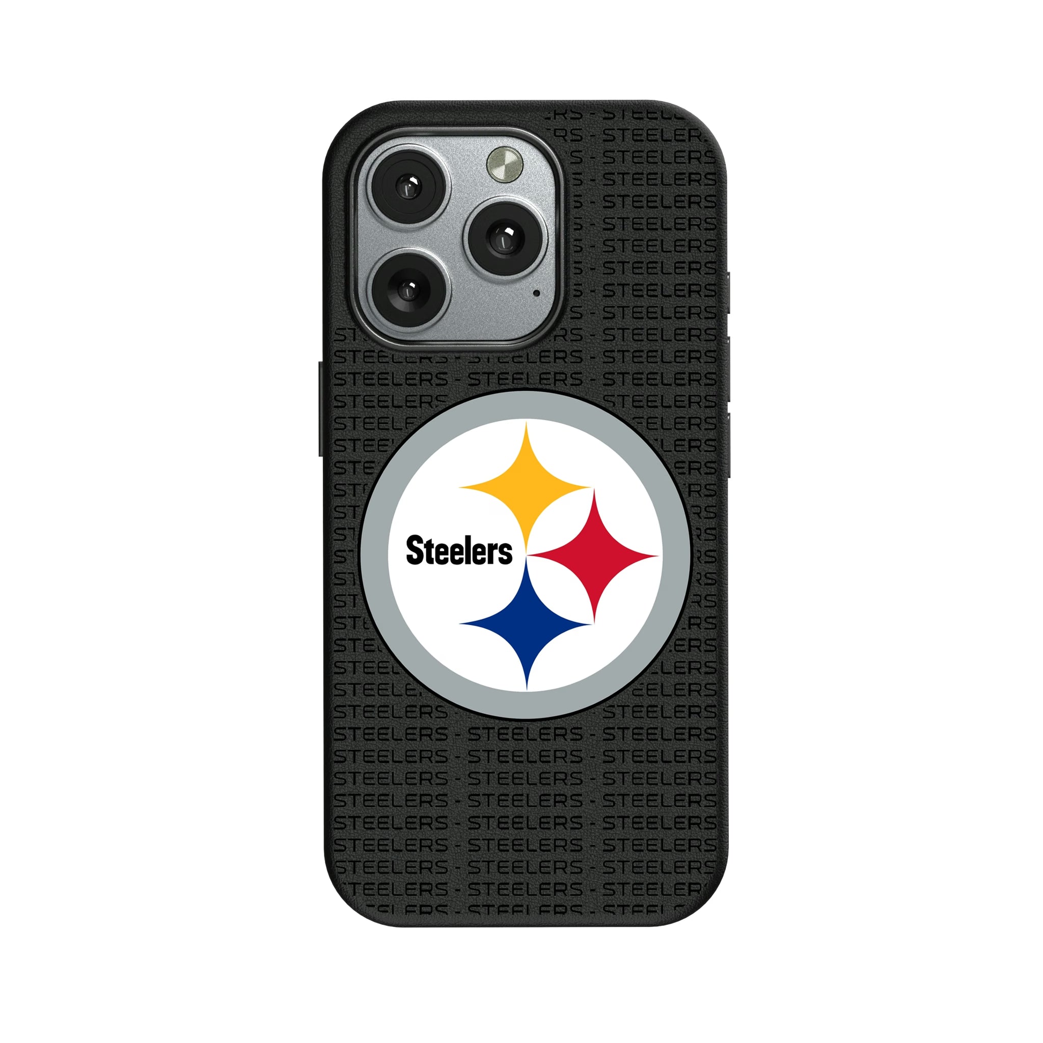 Pittsburgh Steelers Text Backdrop iPhone MagSafe Compatible Phone Case for Apple iPhone
