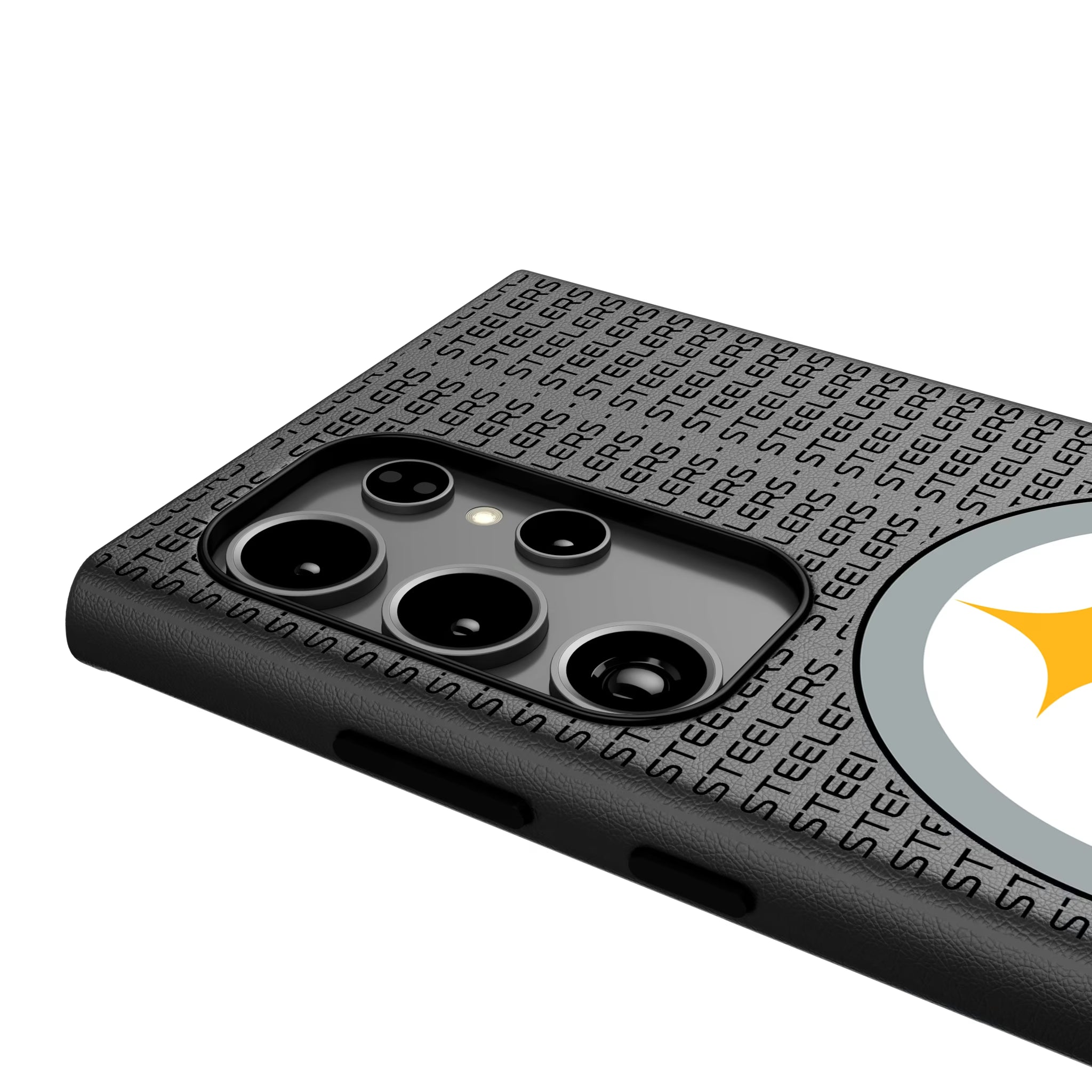 Pittsburgh Steelers Text Backdrop Galaxy MagSafe Compatible Phone Case for Samsung Galaxy - Detail