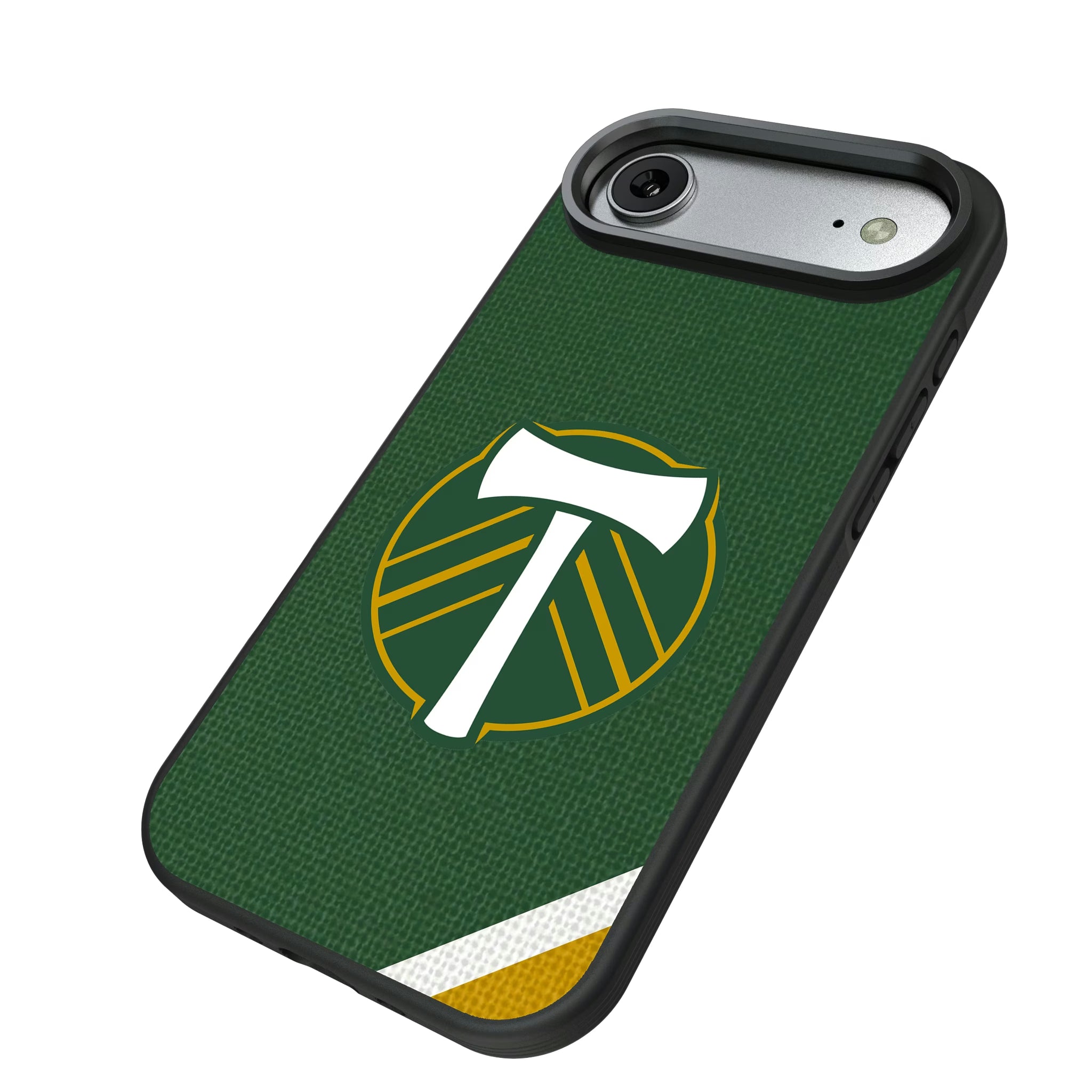 Portland Timbers Diagonal Stripe iPhone Bump Phone Case for Apple iPhone - Isometric View#Device_iPhone Air