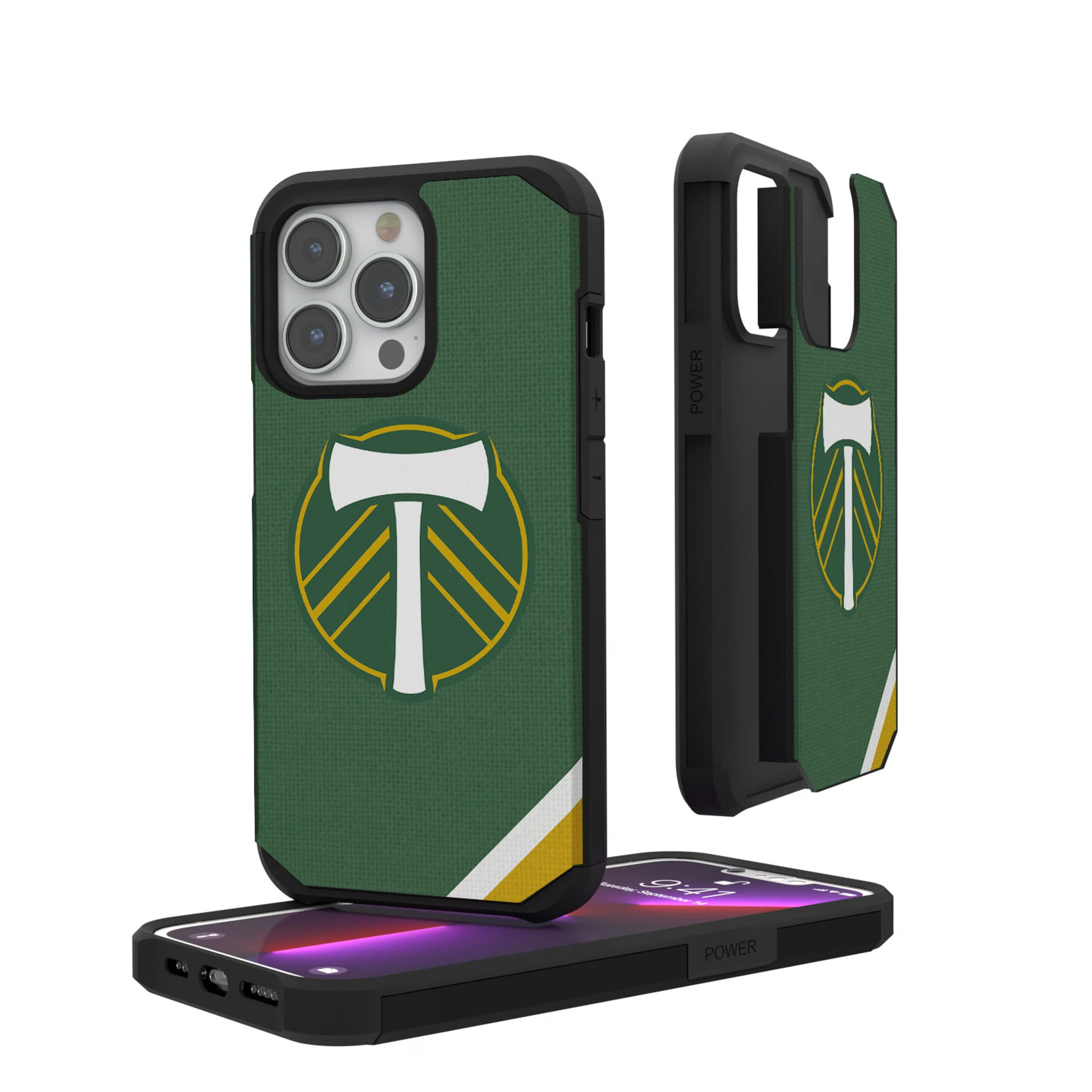 Portland Timbers Diagonal Stripe iPhone Rugged Phone Case for Apple iPhone
