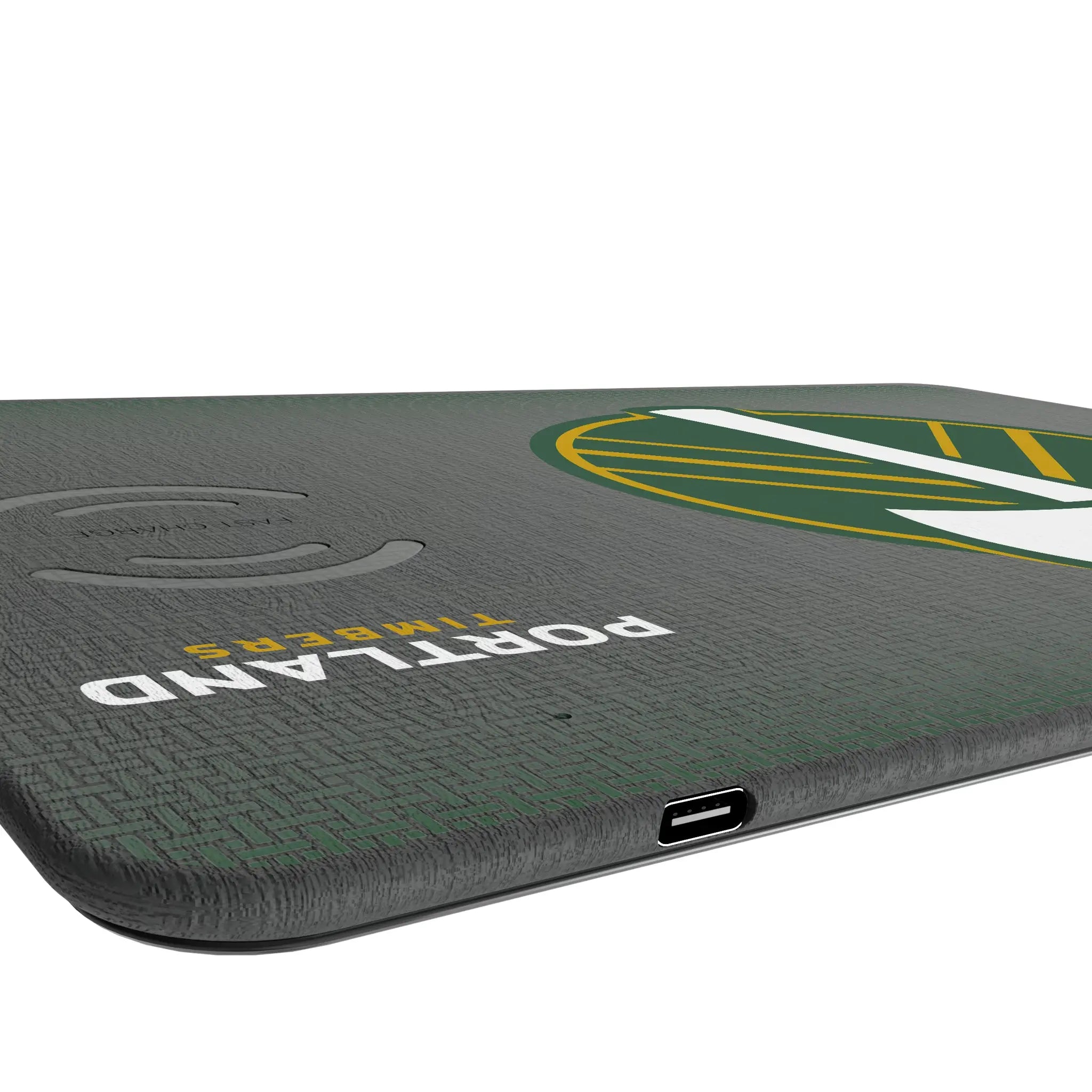 Portland Timbers Linen 15-Watt Wireless Charger and Mouse Pad