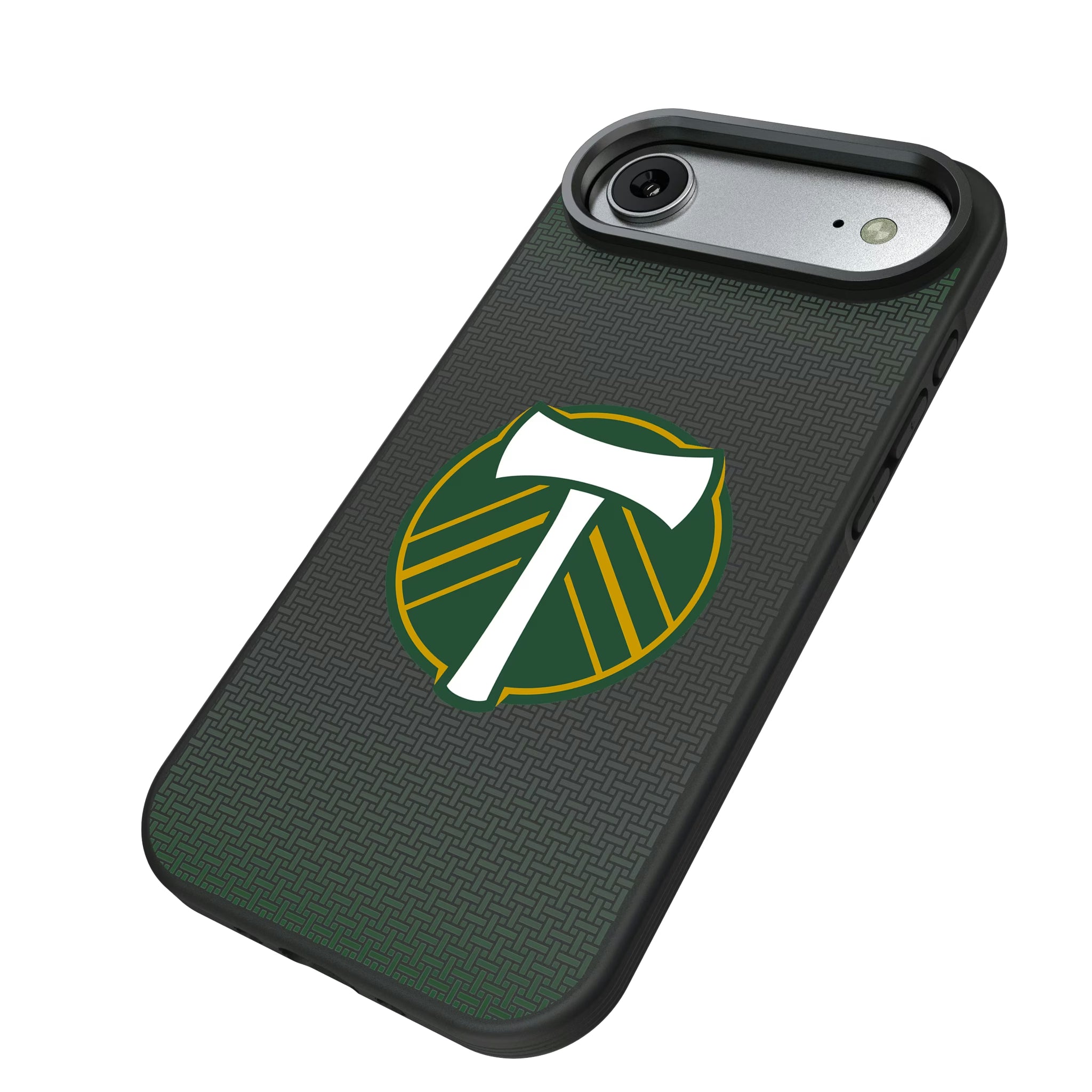 Portland Timbers Linen iPhone Bump Phone Case for Apple iPhone - Isometric View#Device_iPhone Air
