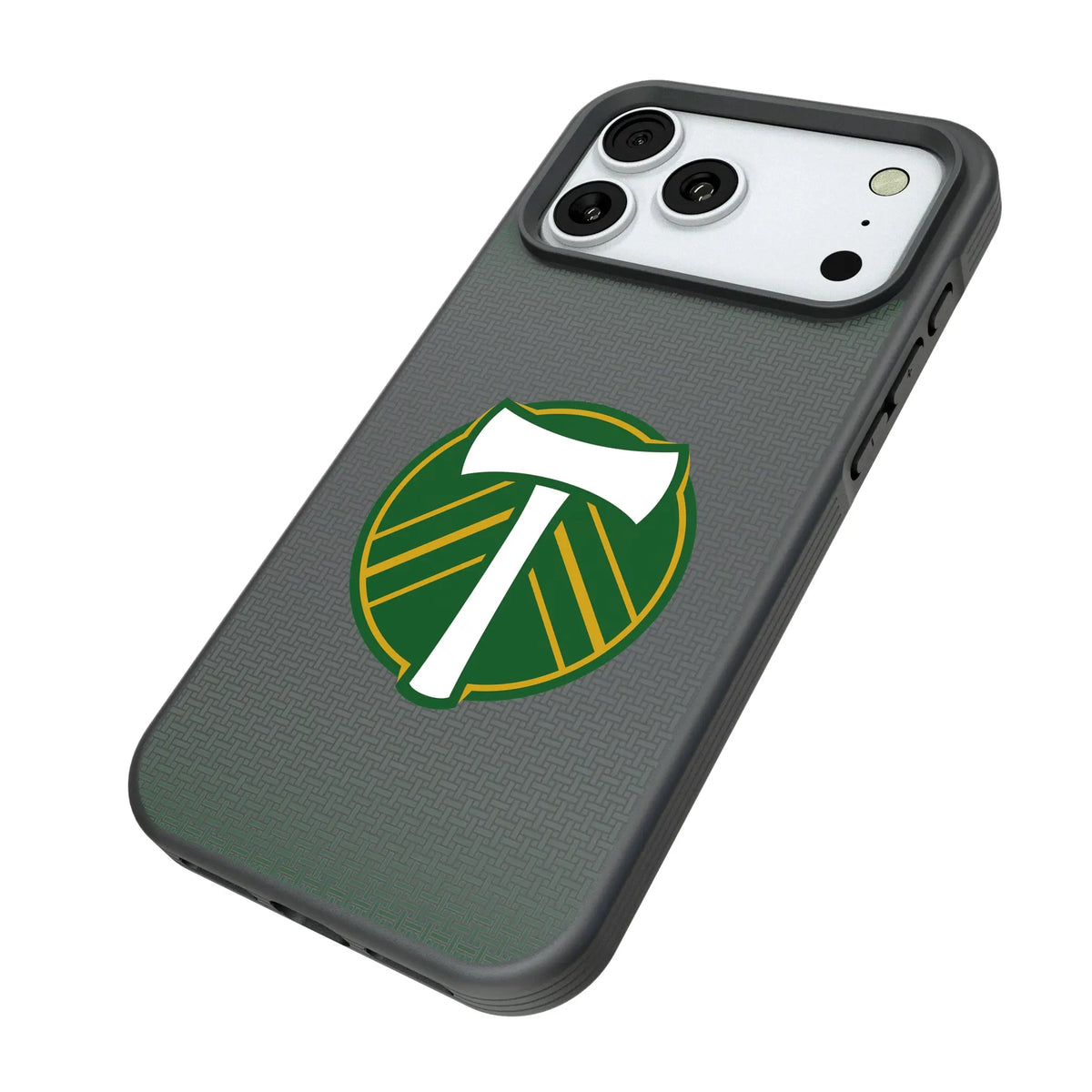 Portland Timbers Linen iPhone Bump Phone Case for Apple iPhone - Isometric View#Device_iPhone 18 Pro Max