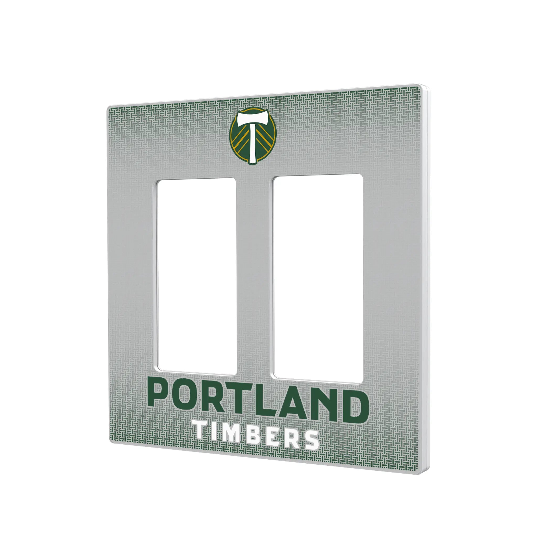 Portland Timbers Linen Hidden-Screw Light Switch Plate#Style_Double Rocker