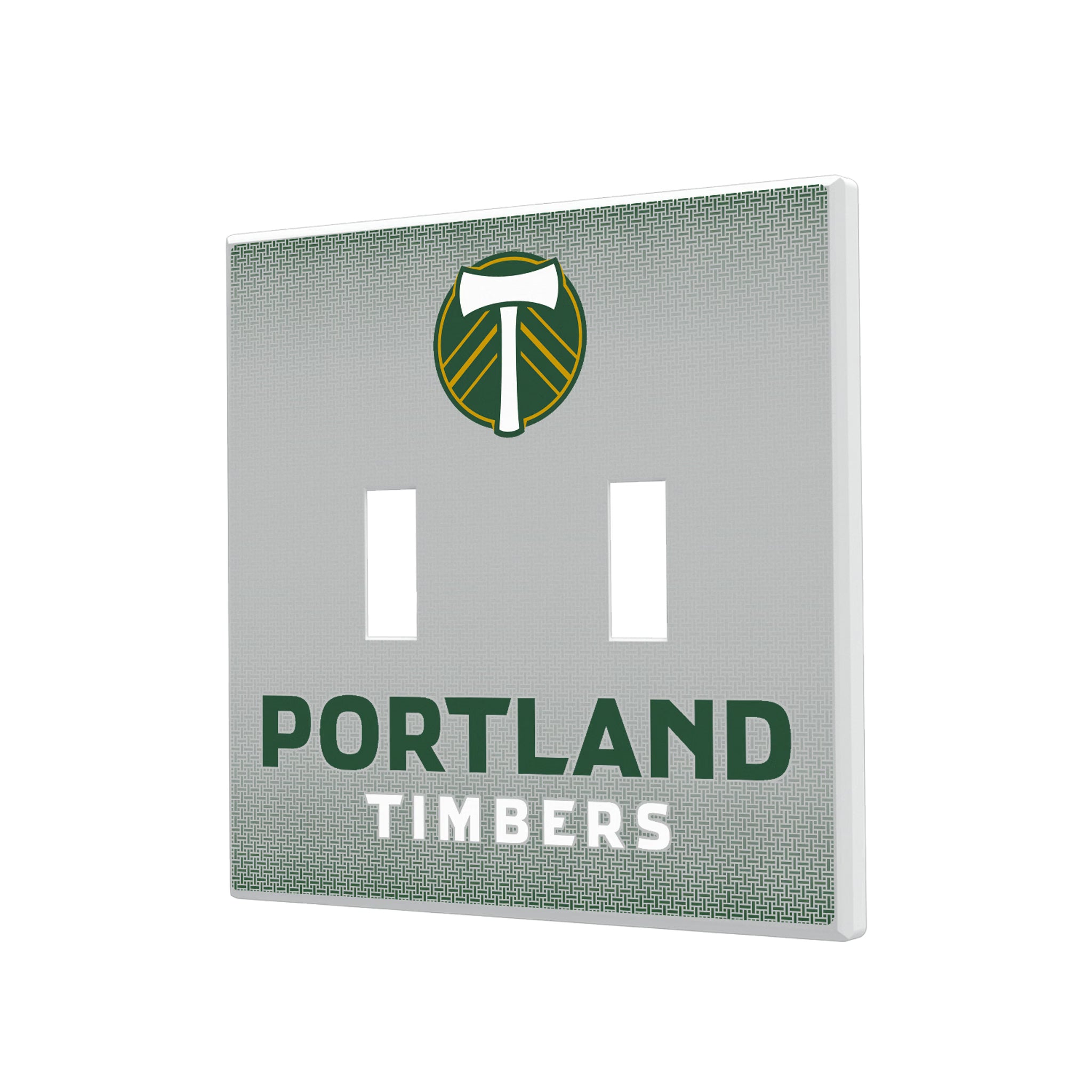 Portland Timbers Linen Hidden-Screw Light Switch Plate#Style_Double Toggle