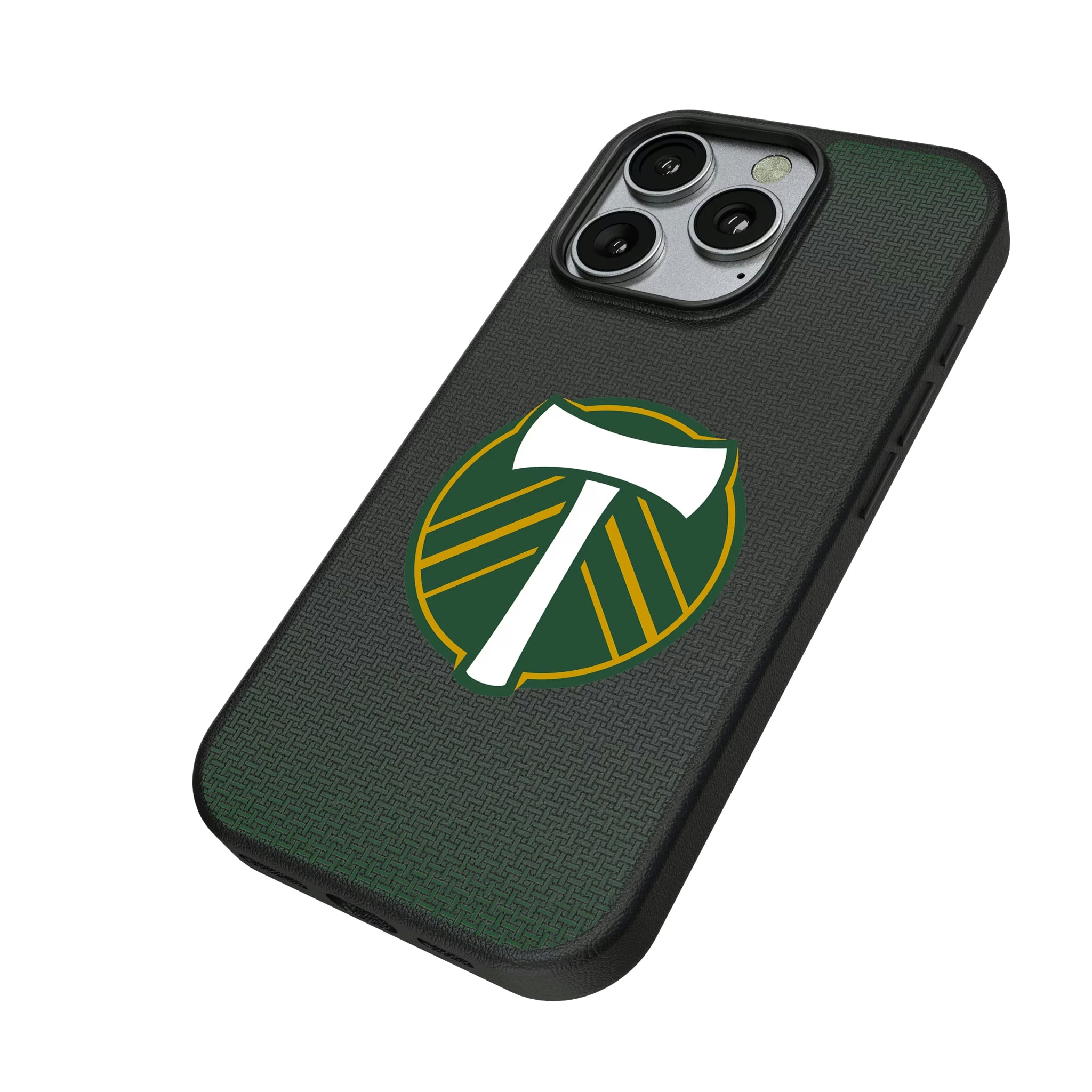 Portland Timbers Linen iPhone MagSafe Compatible Phone Case for Apple iPhone - Isometric View