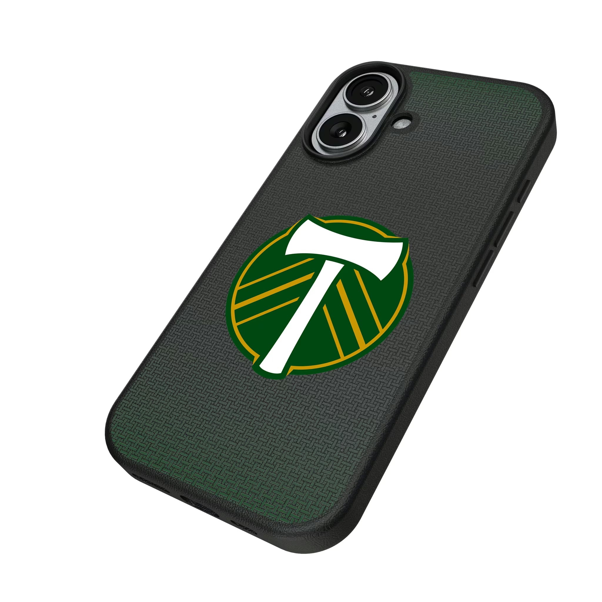 Portland Timbers Linen iPhone MagSafe Compatible Phone Case for Apple iPhone - Isometric View#Device_iPhone 17