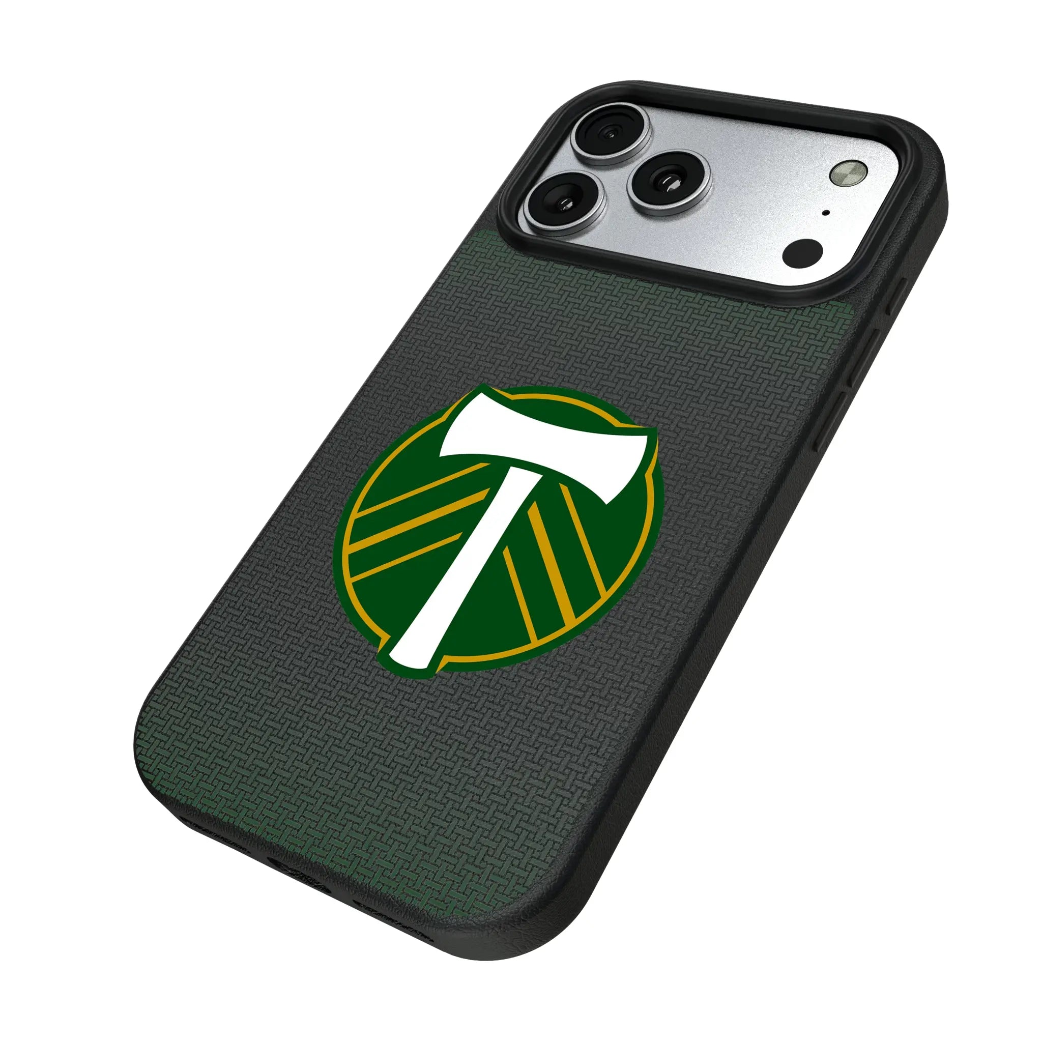 Portland Timbers Linen iPhone MagSafe Compatible Phone Case for Apple iPhone - Isometric View#Device_iPhone 17 Pro Max