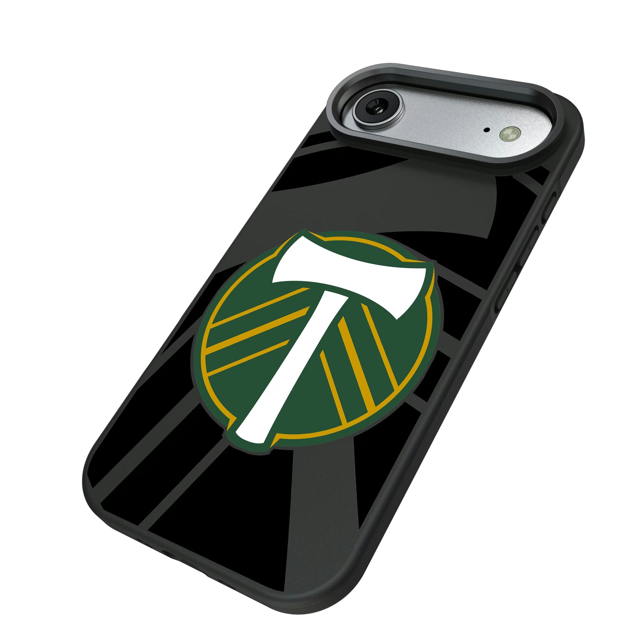 Portland Timbers Monocolor Tilt iPhone Bump Phone Case for Apple iPhone - Isometric View#Device_iPhone Air