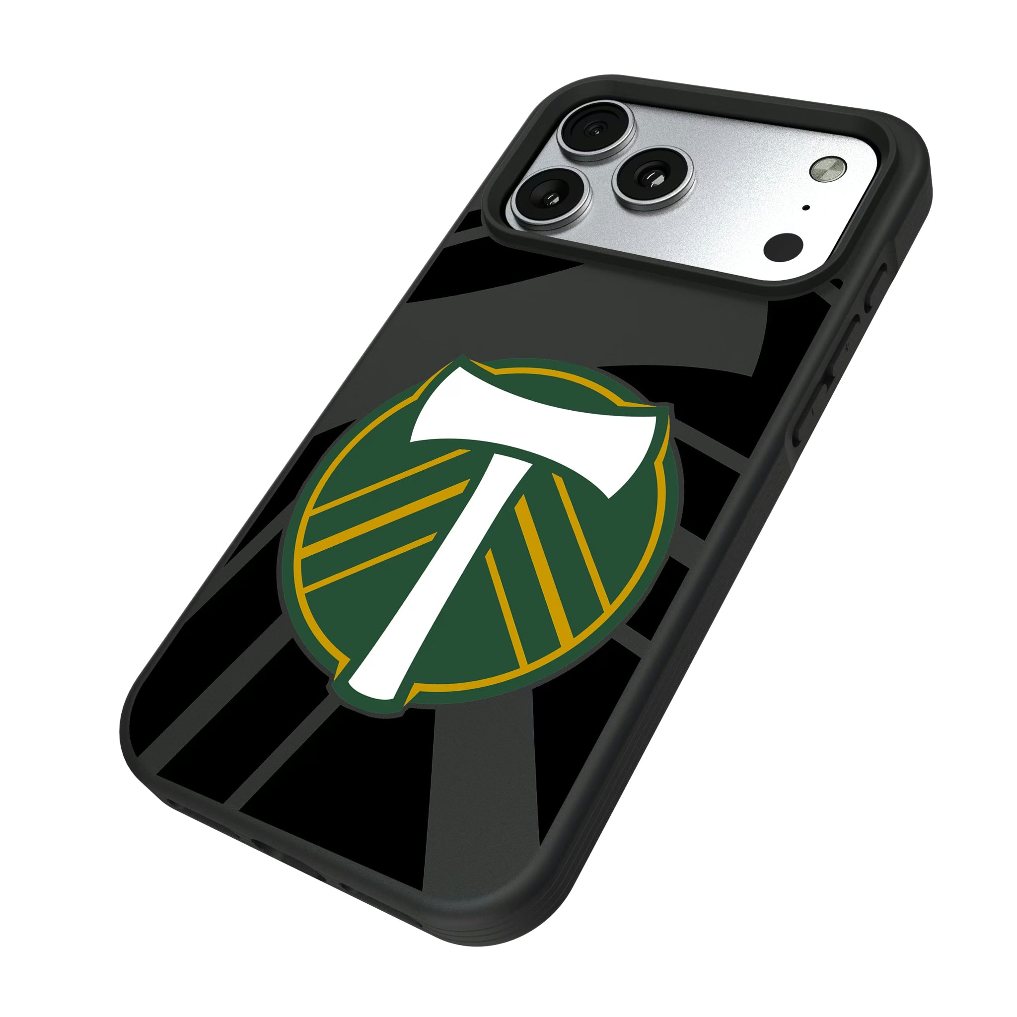 Portland Timbers Monocolor Tilt iPhone Bump Phone Case for Apple iPhone - Isometric View#Device_iPhone 17 Pro Max