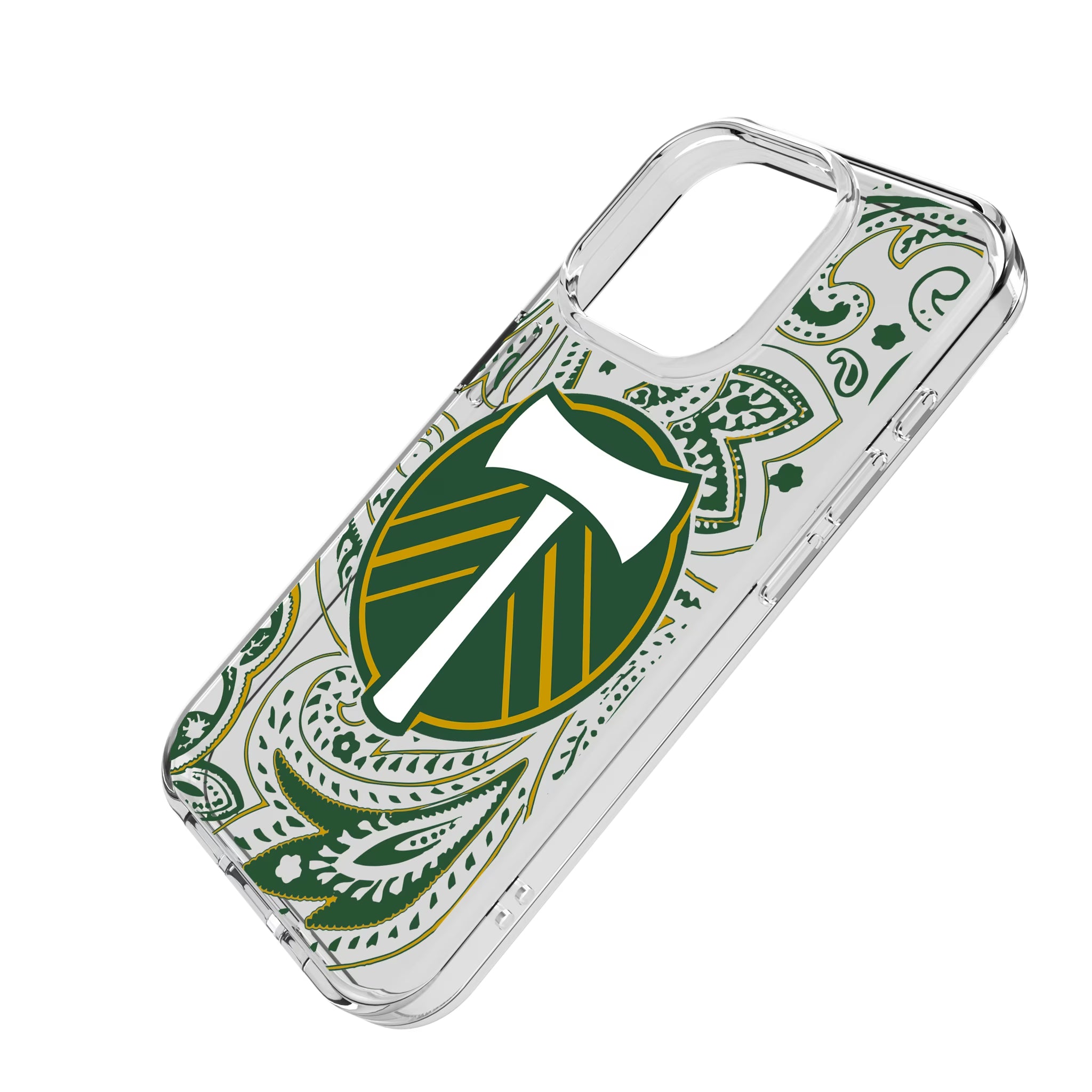 Portland Timbers Paisley iPhone Clear Phone Case for Apple iPhone - Isometric View