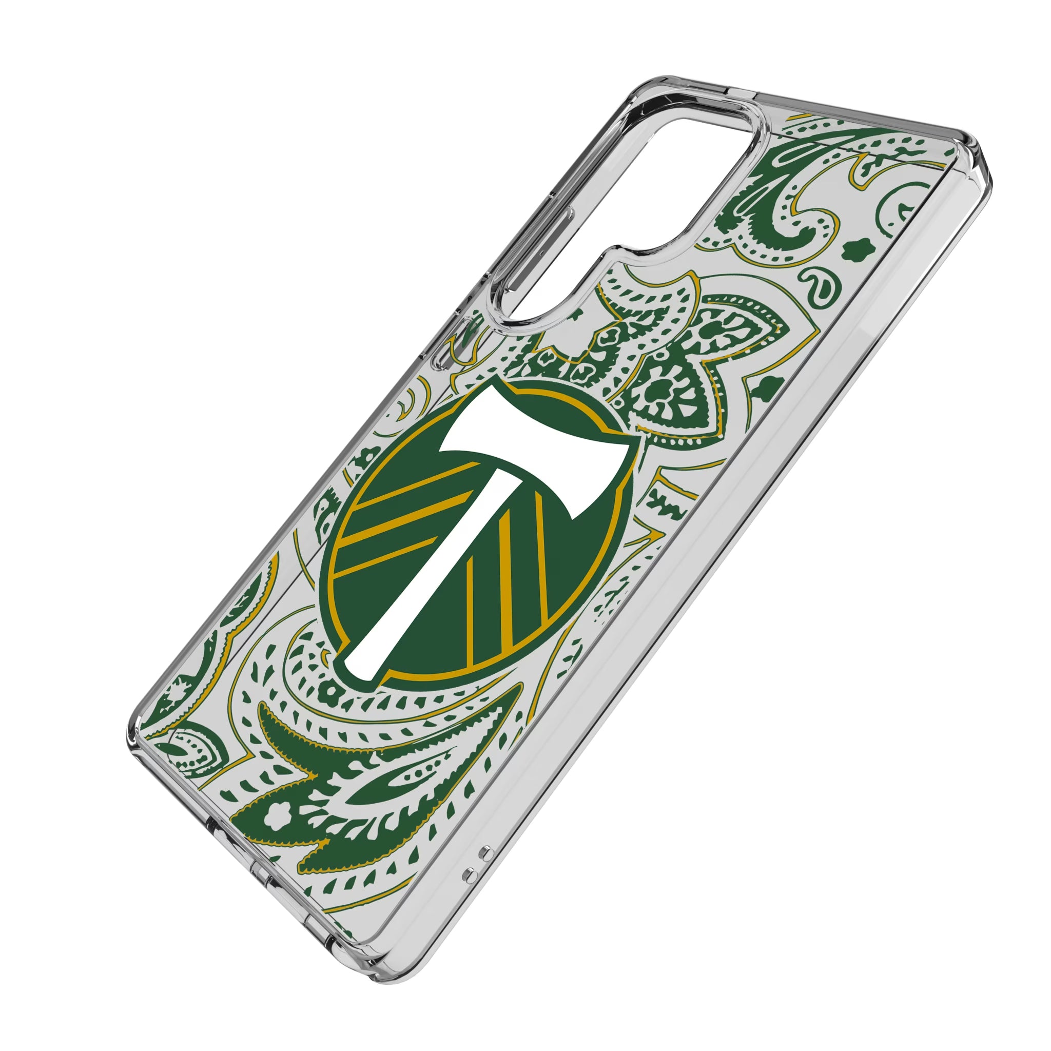 Portland Timbers Paisley Galaxy Clear Phone Case for Samsung Galaxy - Isometric View