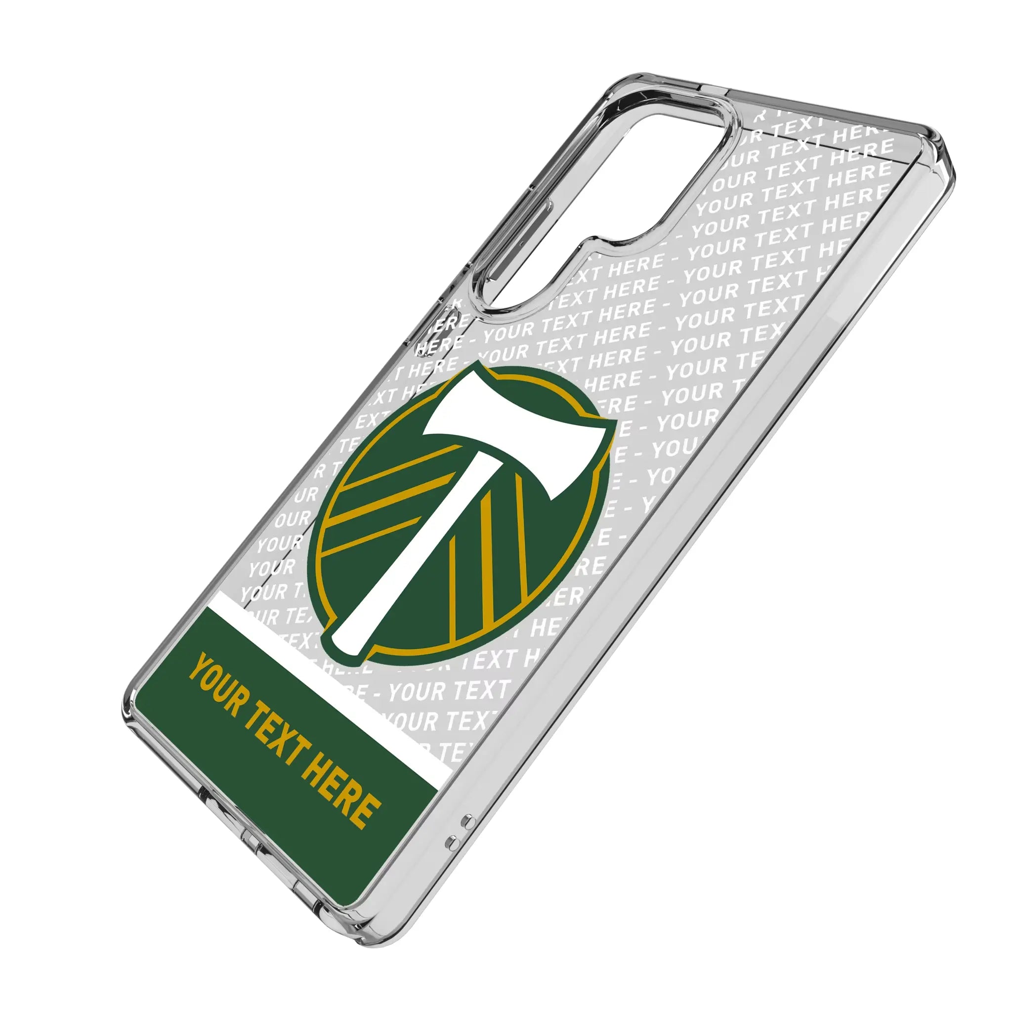 Portland Timbers Personalized EndZone Plus Galaxy Clear Phone Case for Samsung Galaxy - Isometric View