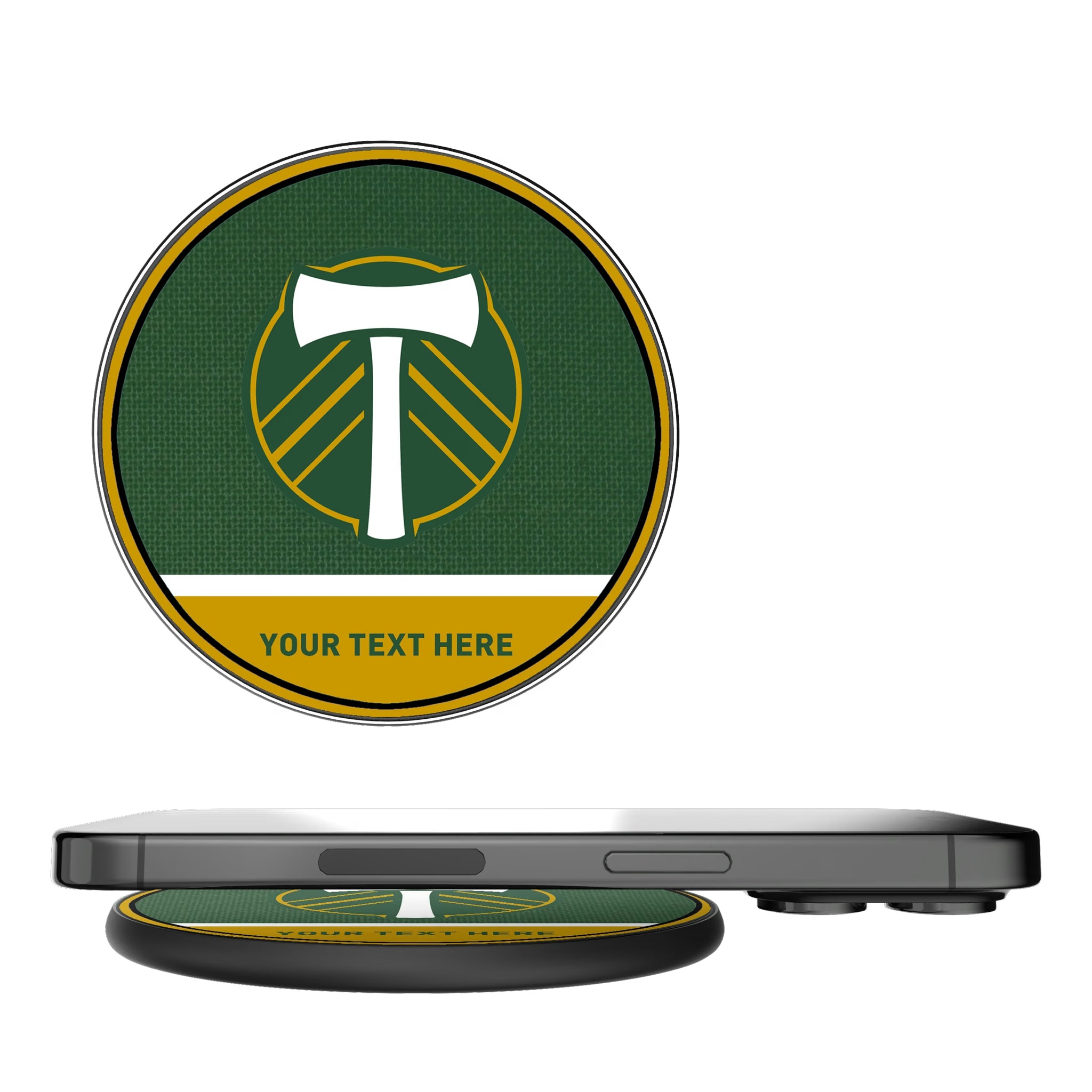 Portland Timbers Personalized Endzone Solid 15-Watt Wireless Charger