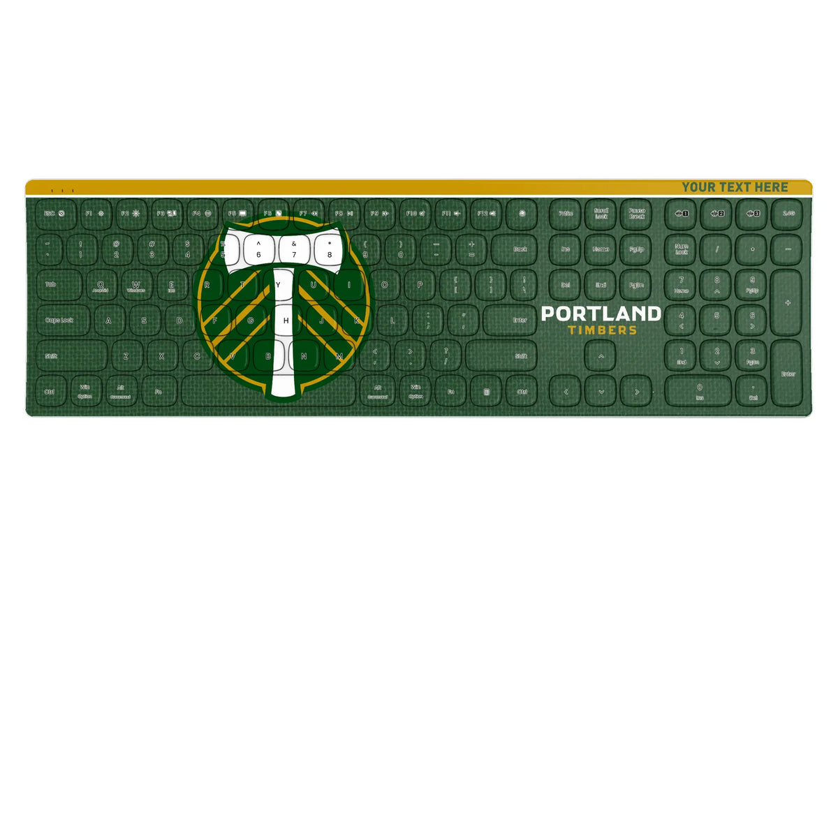 Portland Timbers Personalized Endzone Solid KKB605 Curved Wireless Keyboard