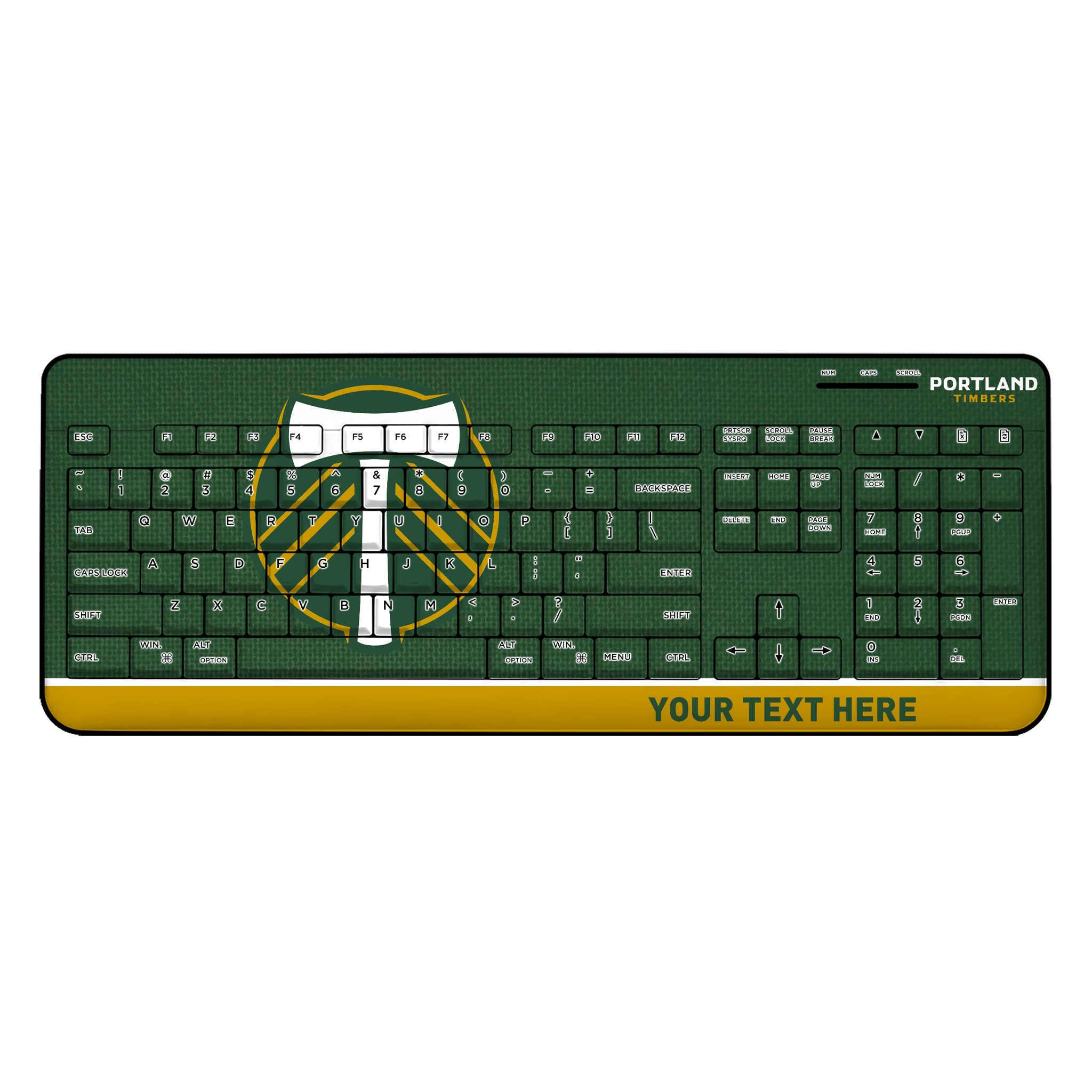 Portland Timbers Personalized Endzone Solid Wireless USB Keyboard