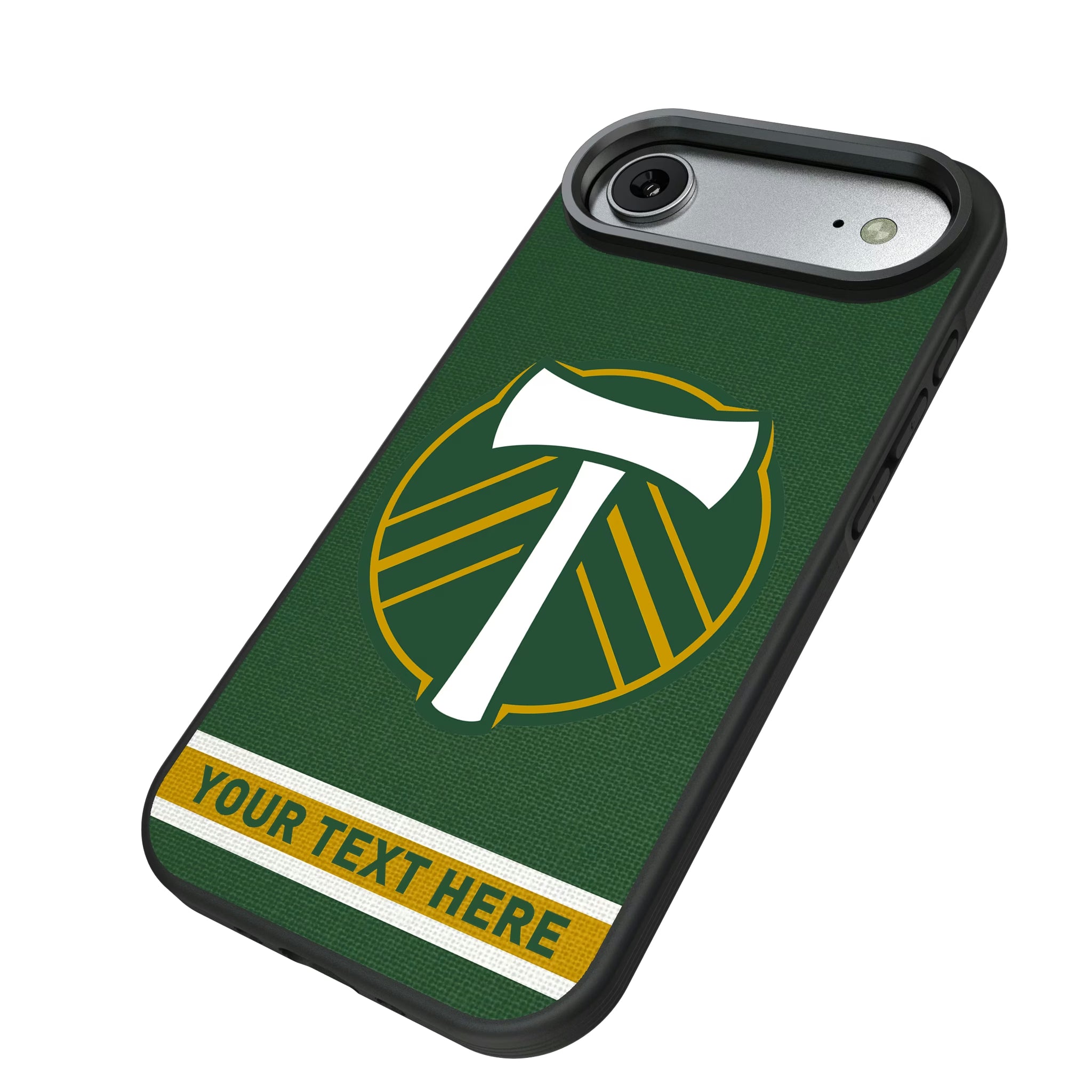 Portland Timbers Personalized Stripe iPhone Bump Phone Case for Apple iPhone - Isometric View#Device_iPhone Air