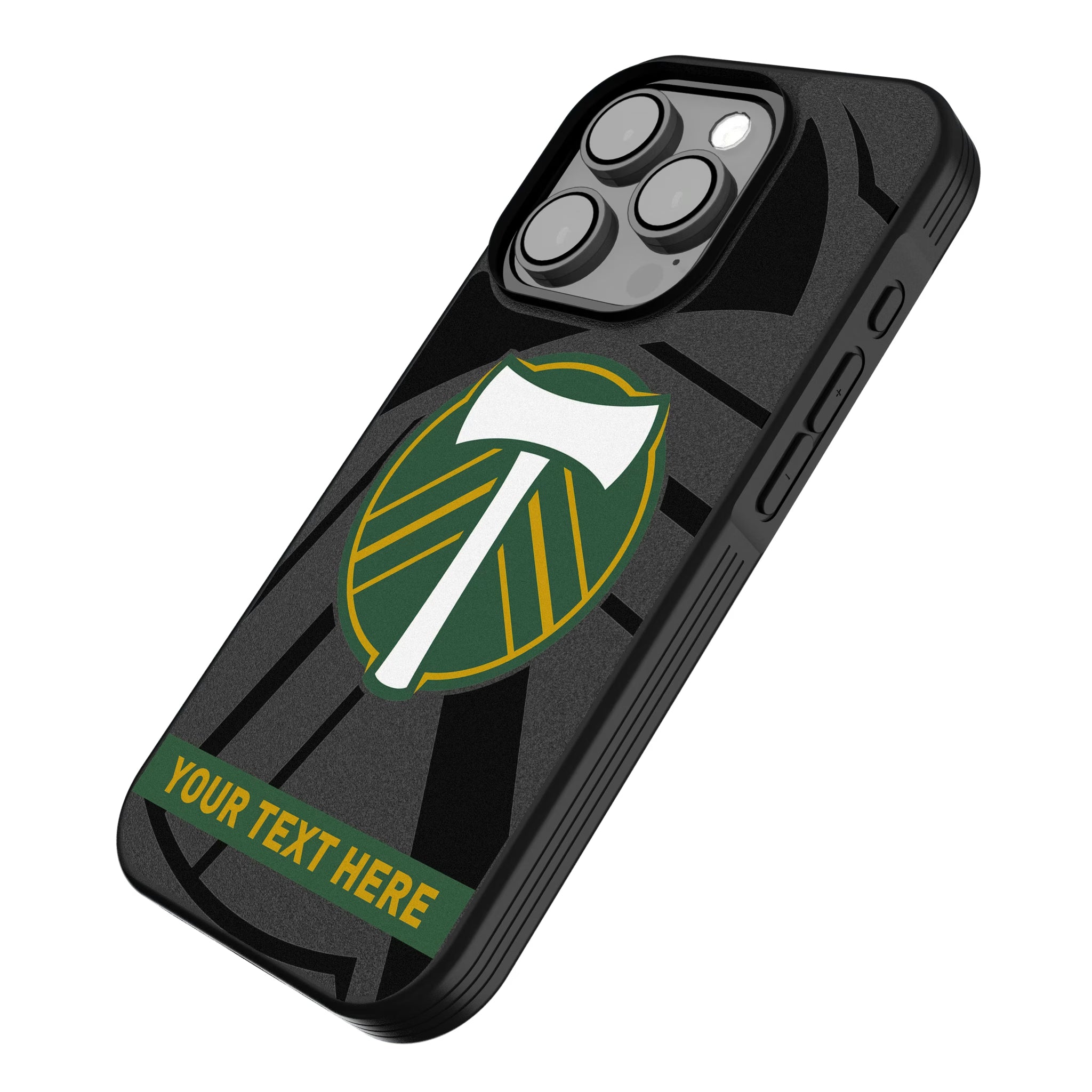 Portland Timbers Personalized Tilt iPhone Bump Phone Case for Apple iPhone - Isometric View