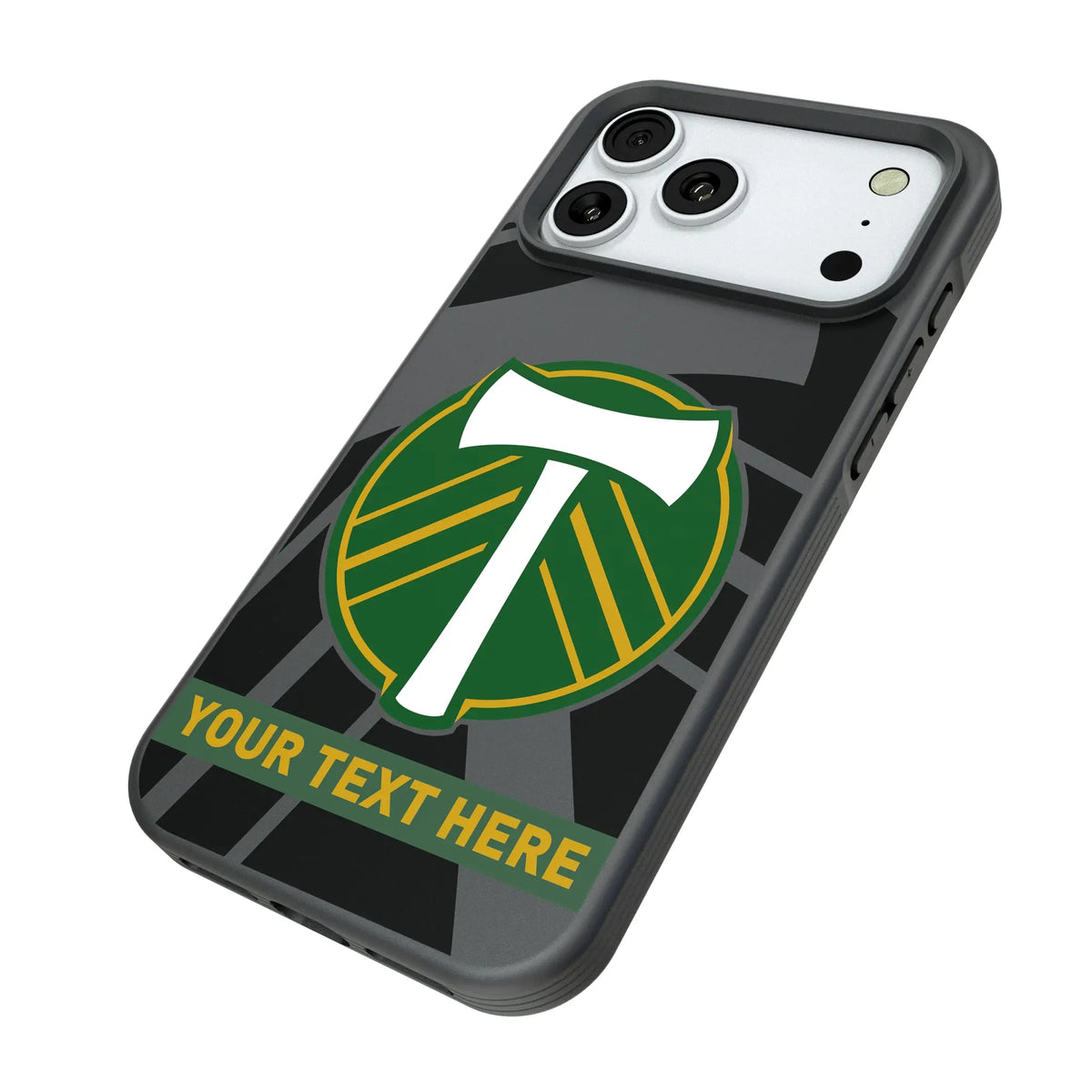Portland Timbers Personalized Tilt iPhone Bump Phone Case for Apple iPhone - Isometric View#Device_iPhone 18 Pro Max