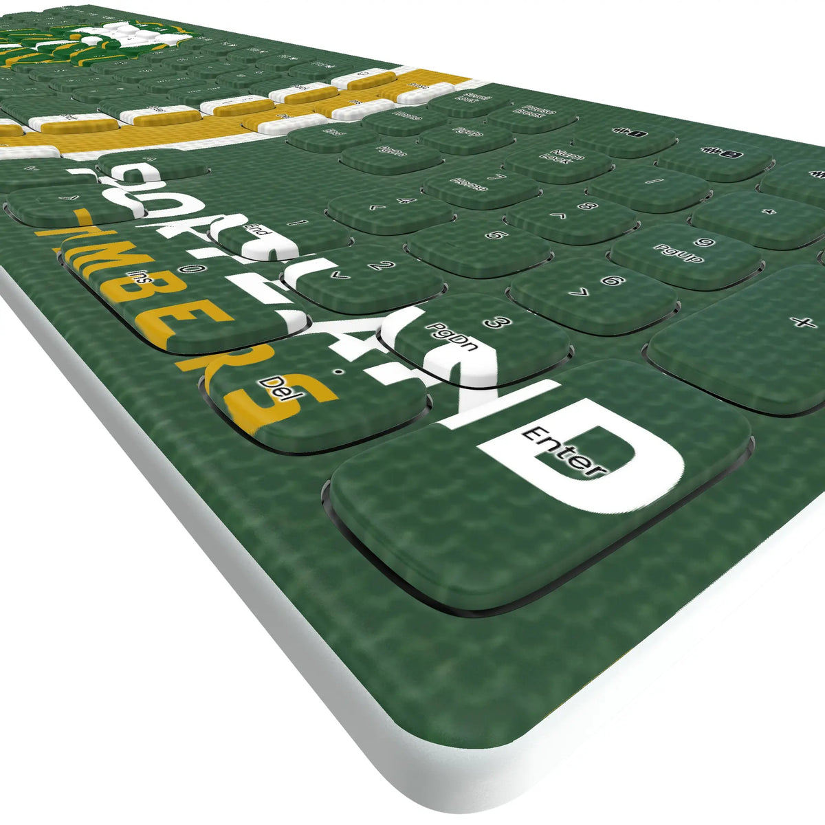 Portland Timbers Stripe KKB605 Curved Wireless Keyboard - Detail