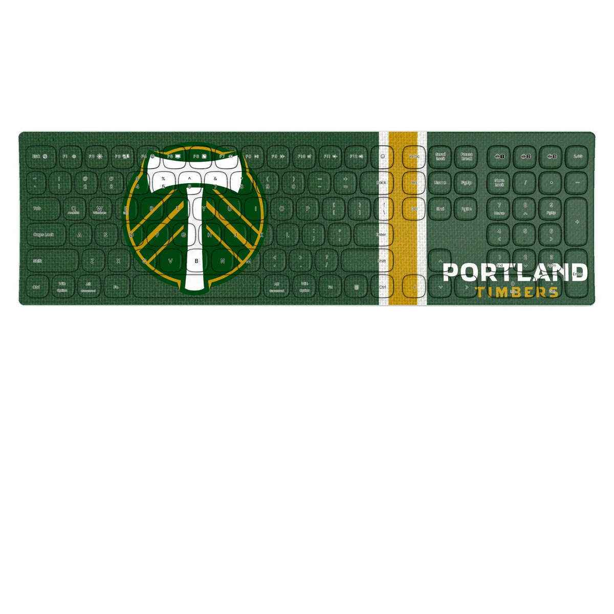 Portland Timbers Stripe KKB605 Curved Wireless Keyboard
