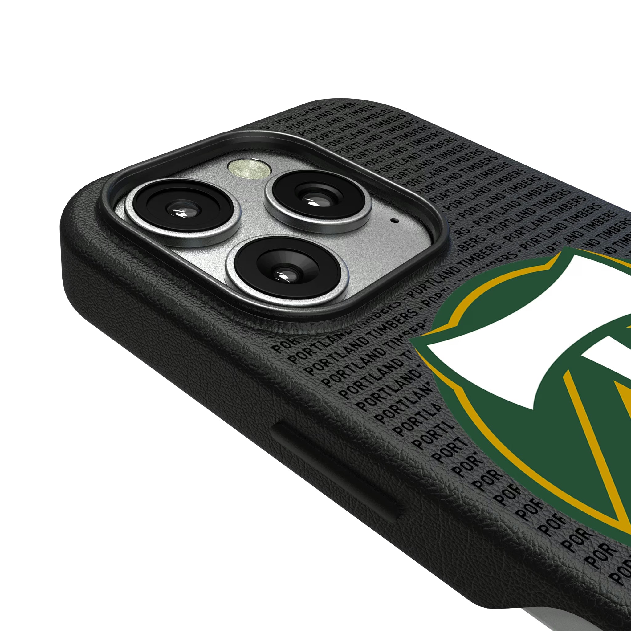 Portland Timbers Text Backdrop iPhone MagSafe Compatible Phone Case for Apple iPhone - Detail