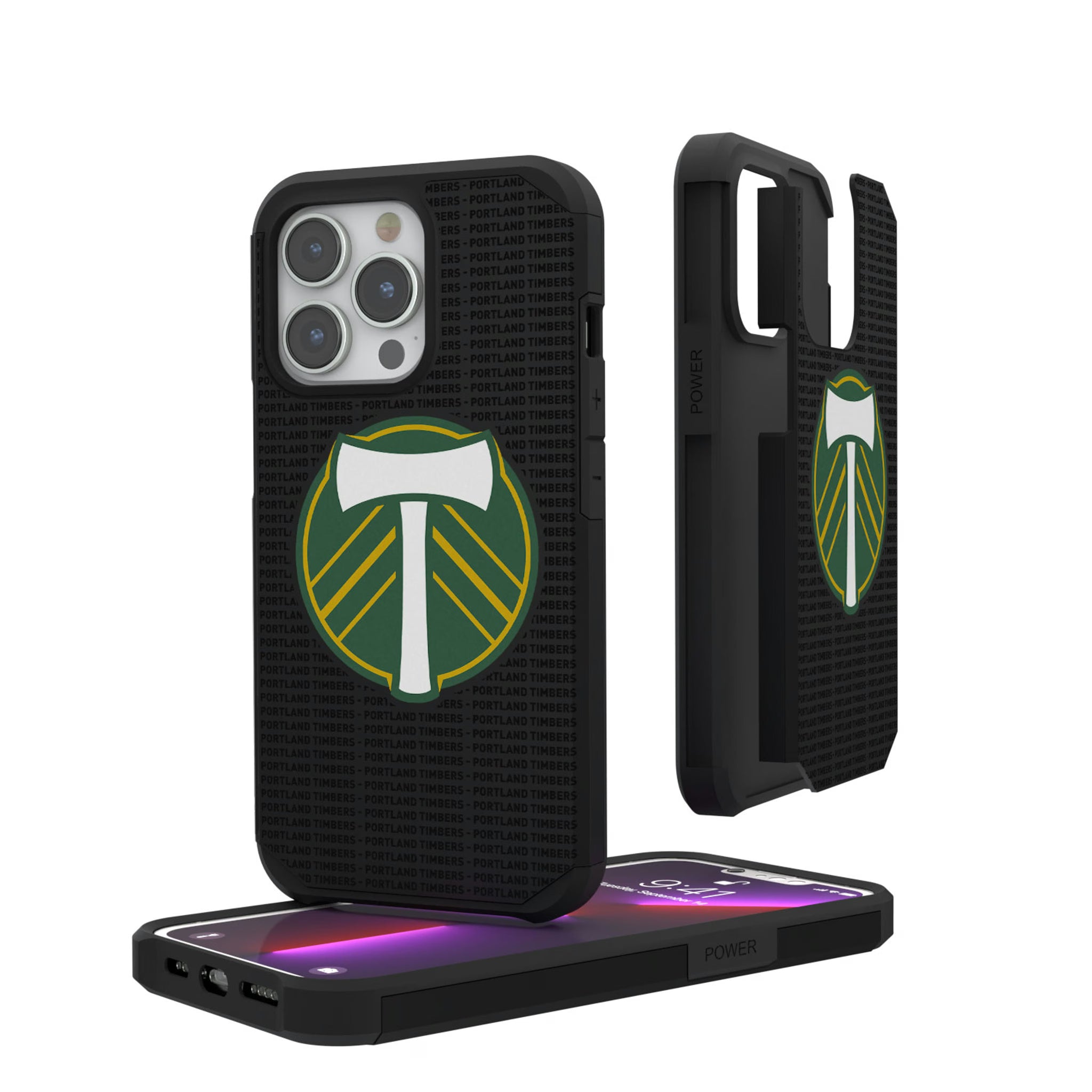Portland Timbers Text Backdrop iPhone Rugged Phone Case for Apple iPhone