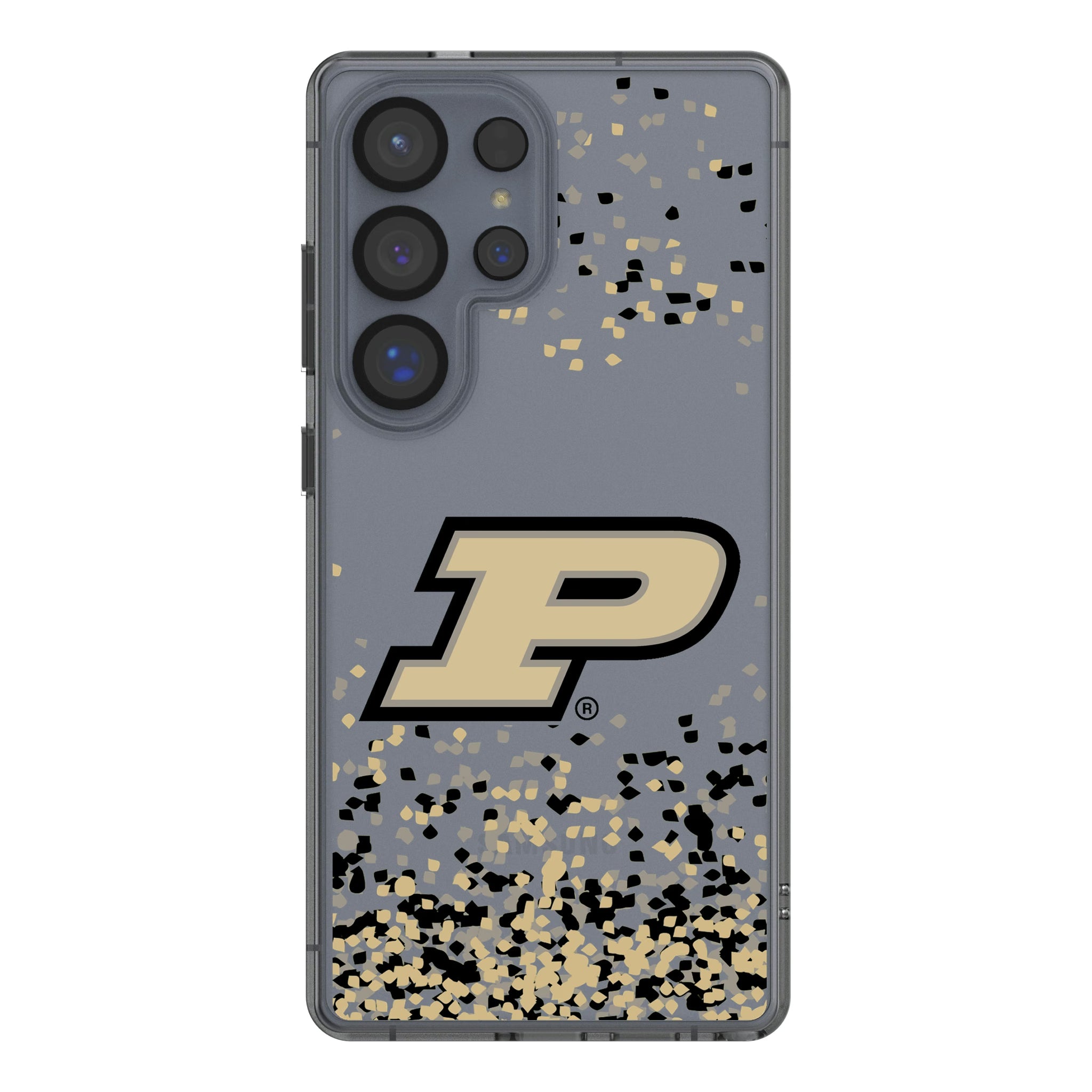 Purdue University Boilermakers Confetti Galaxy Clear Phone Case for Samsung Galaxy