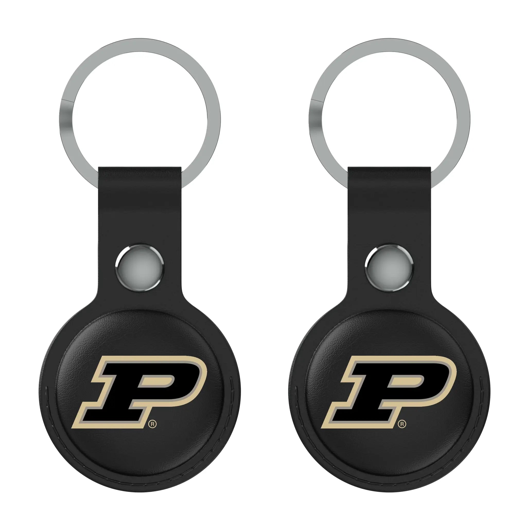 Purdue University Boilermakers Insignia AirTag Black Airtag Holder 2-Pack