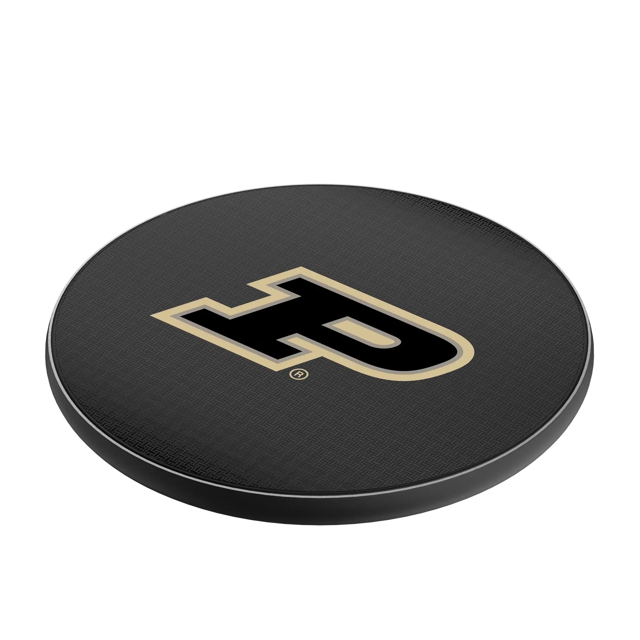 Purdue University Boilermakers Linen 15-Watt Wireless Charger - Isometric View