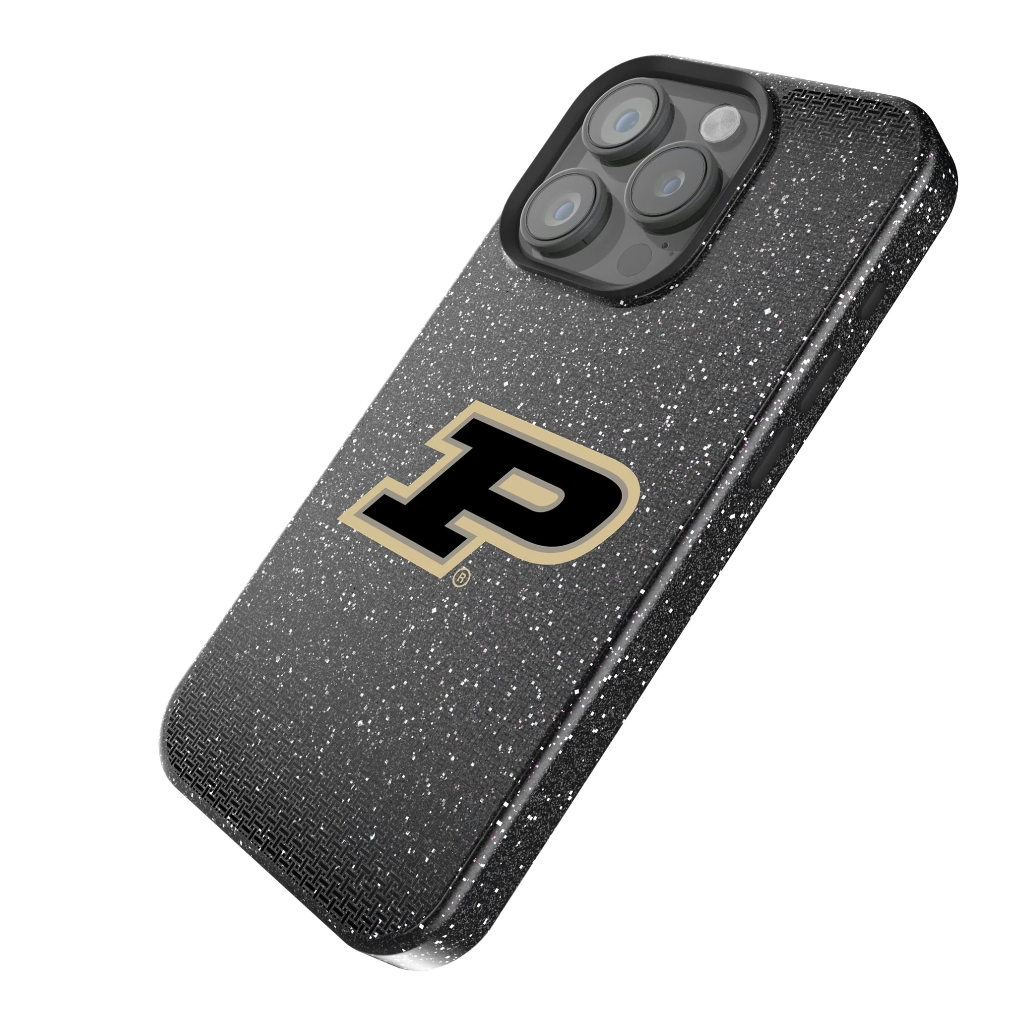 Purdue University Boilermakers Linen iPhone Bling Phone Case for Apple iPhone - Isometric View
