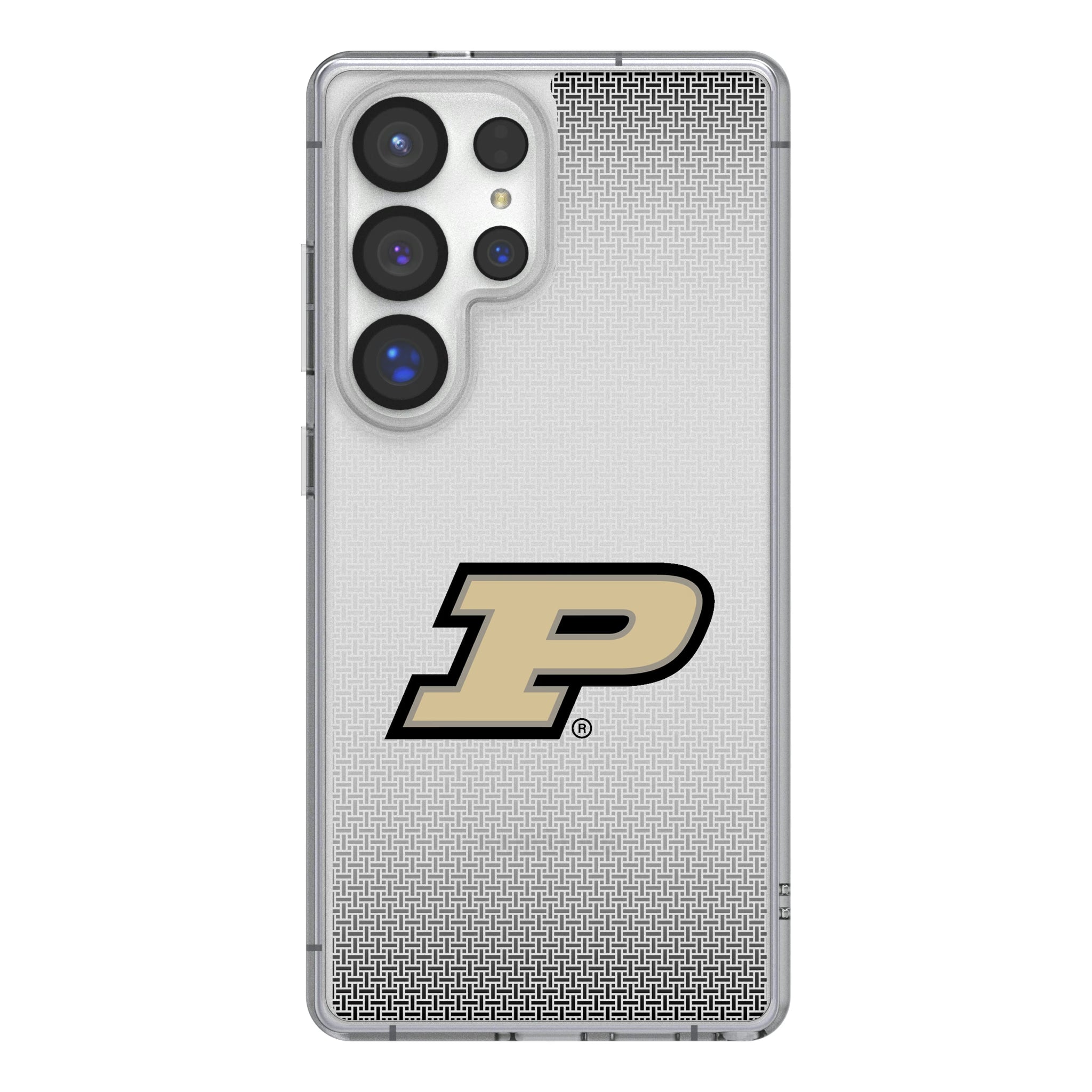 Purdue University Boilermakers Linen Galaxy Clear Phone Case for Samsung Galaxy