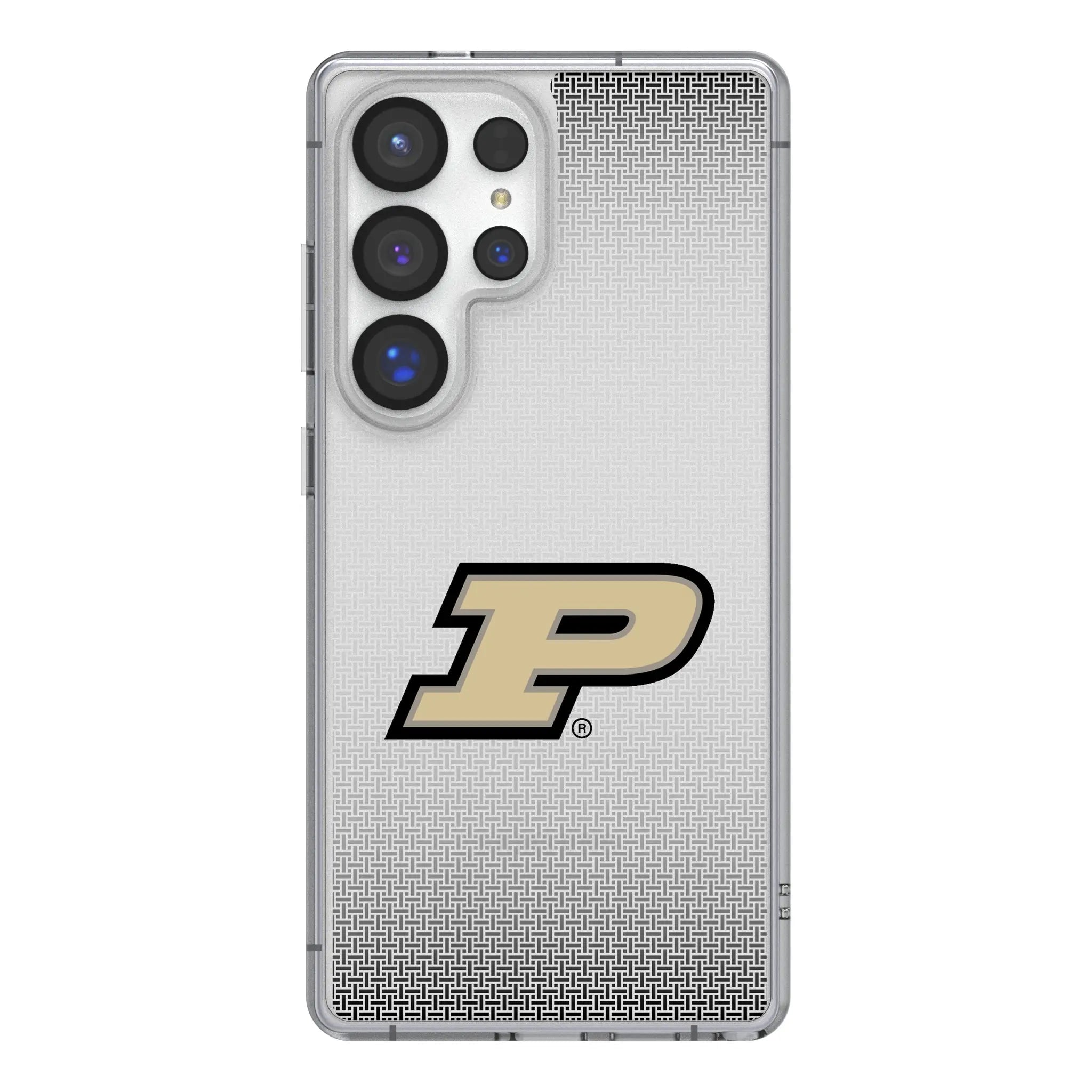 Purdue University Boilermakers Linen Galaxy Clear Phone Case for Samsung Galaxy#Device_Galaxy S25 Ultra