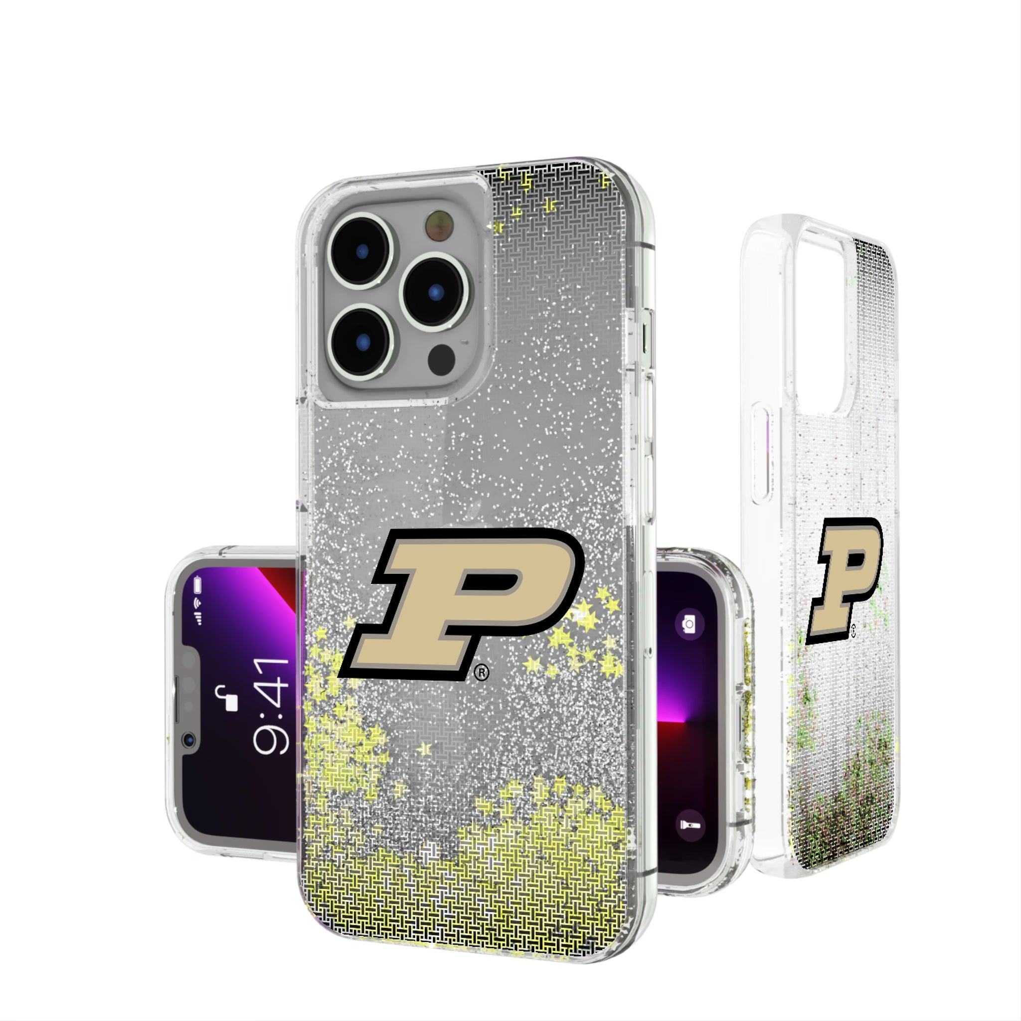 Purdue University Boilermakers Linen iPhone Glitter Phone Case for Apple iPhone