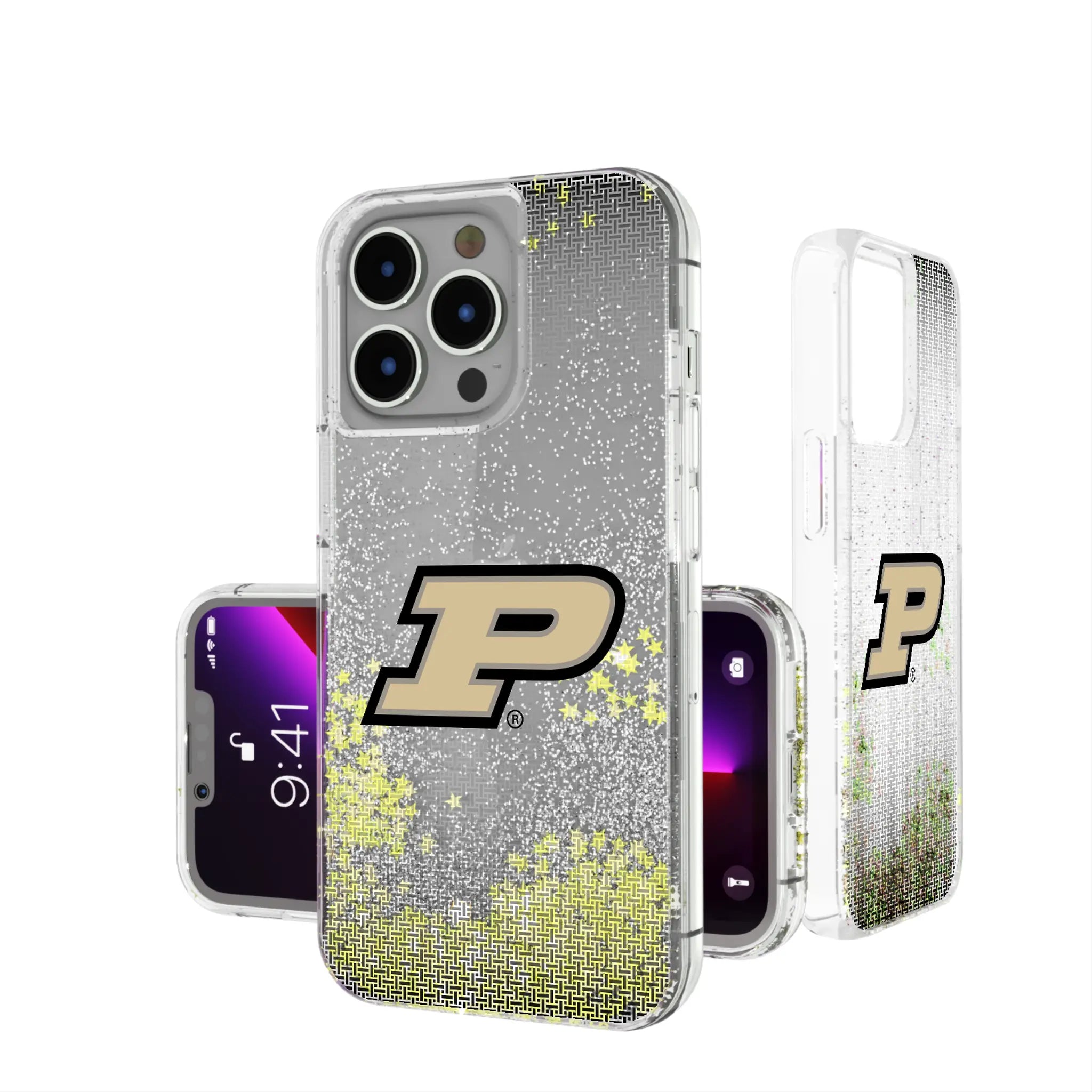 Purdue University Boilermakers Linen iPhone Glitter Phone Case for Apple iPhone