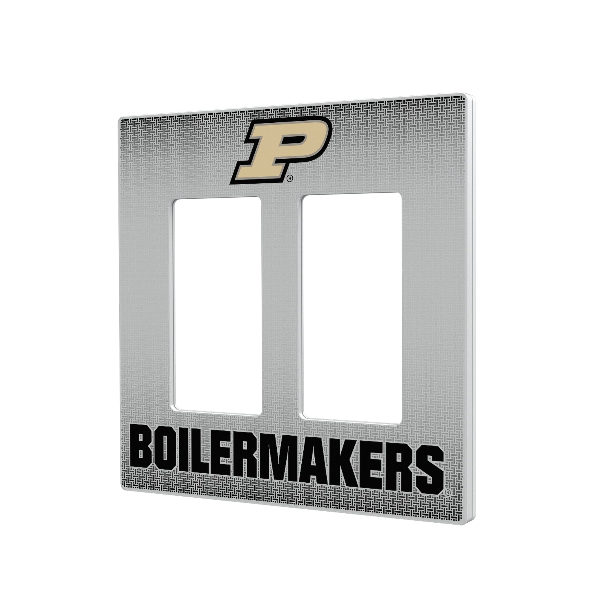 Purdue University Boilermakers Linen Hidden-Screw Light Switch Plate#Style_Double Rocker