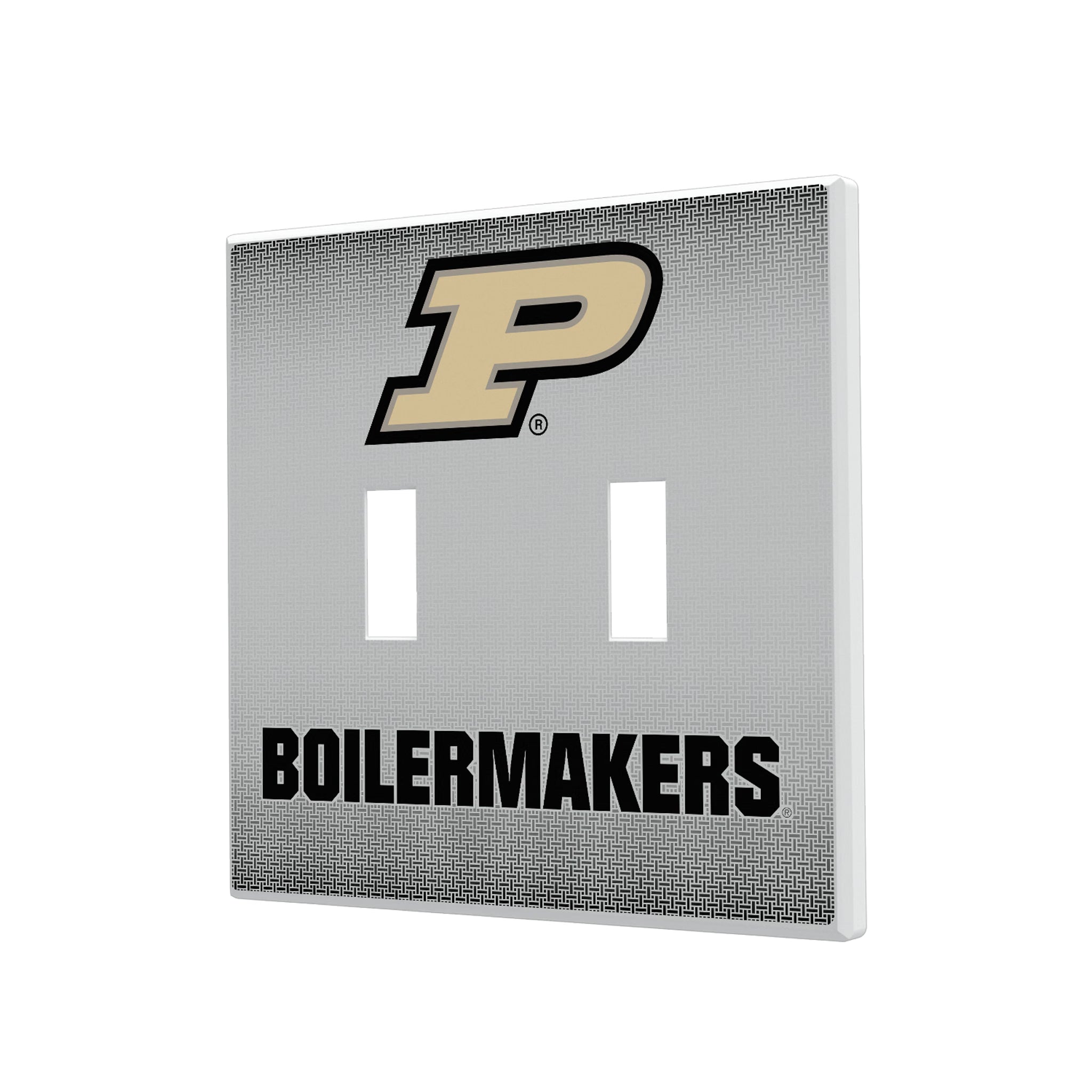 Purdue University Boilermakers Linen Hidden-Screw Light Switch Plate#Style_Double Toggle