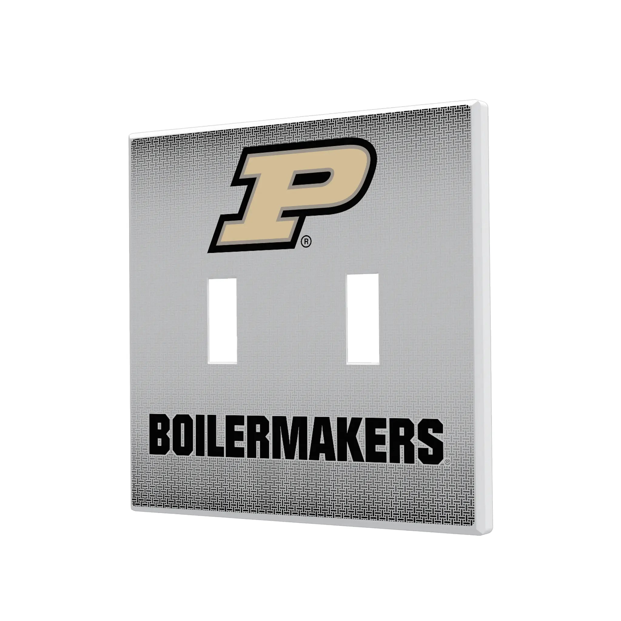 Purdue University Boilermakers Linen Hidden-Screw Light Switch Plate#Style_Double Toggle