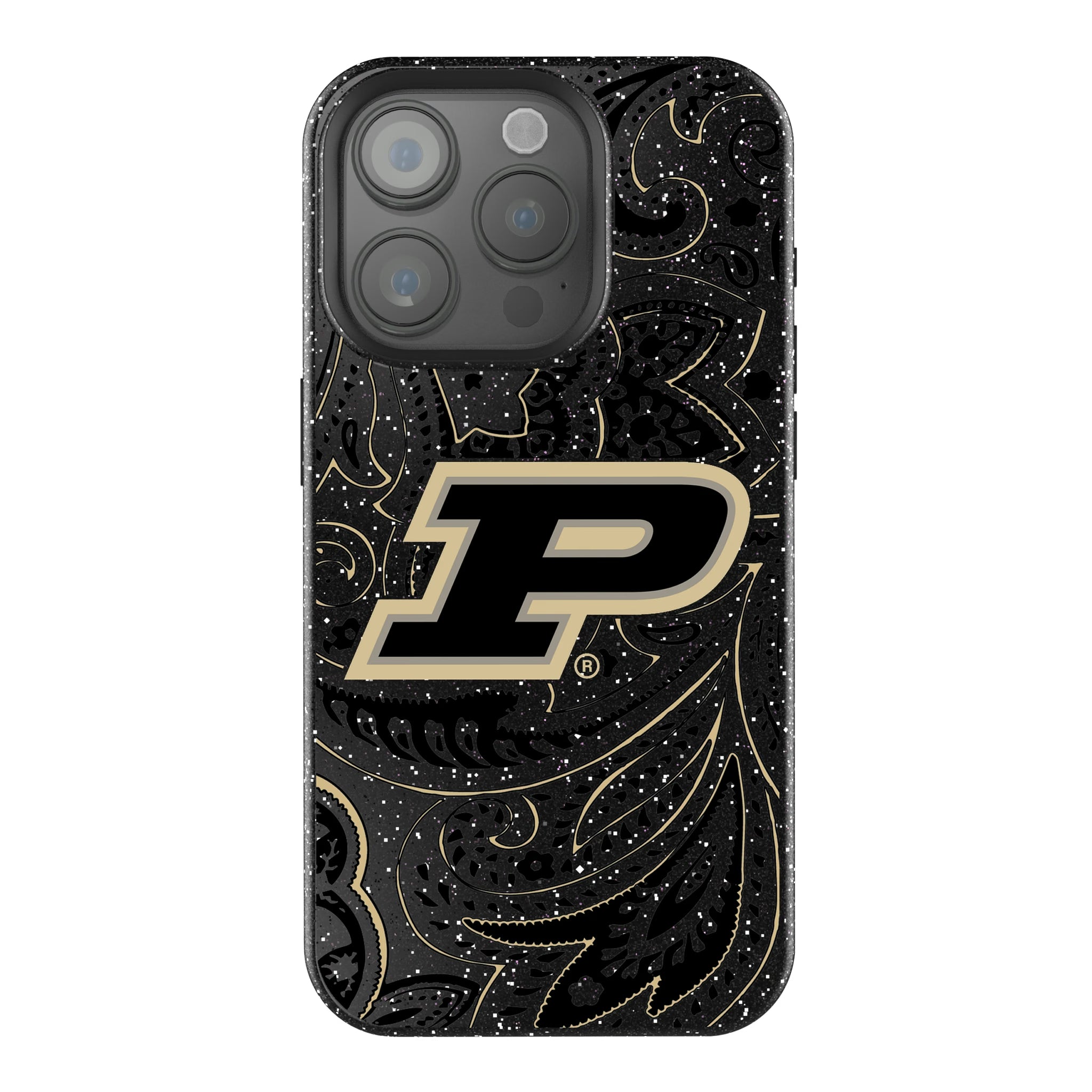Purdue University Boilermakers Paisley iPhone Bling Phone Case for Apple iPhone