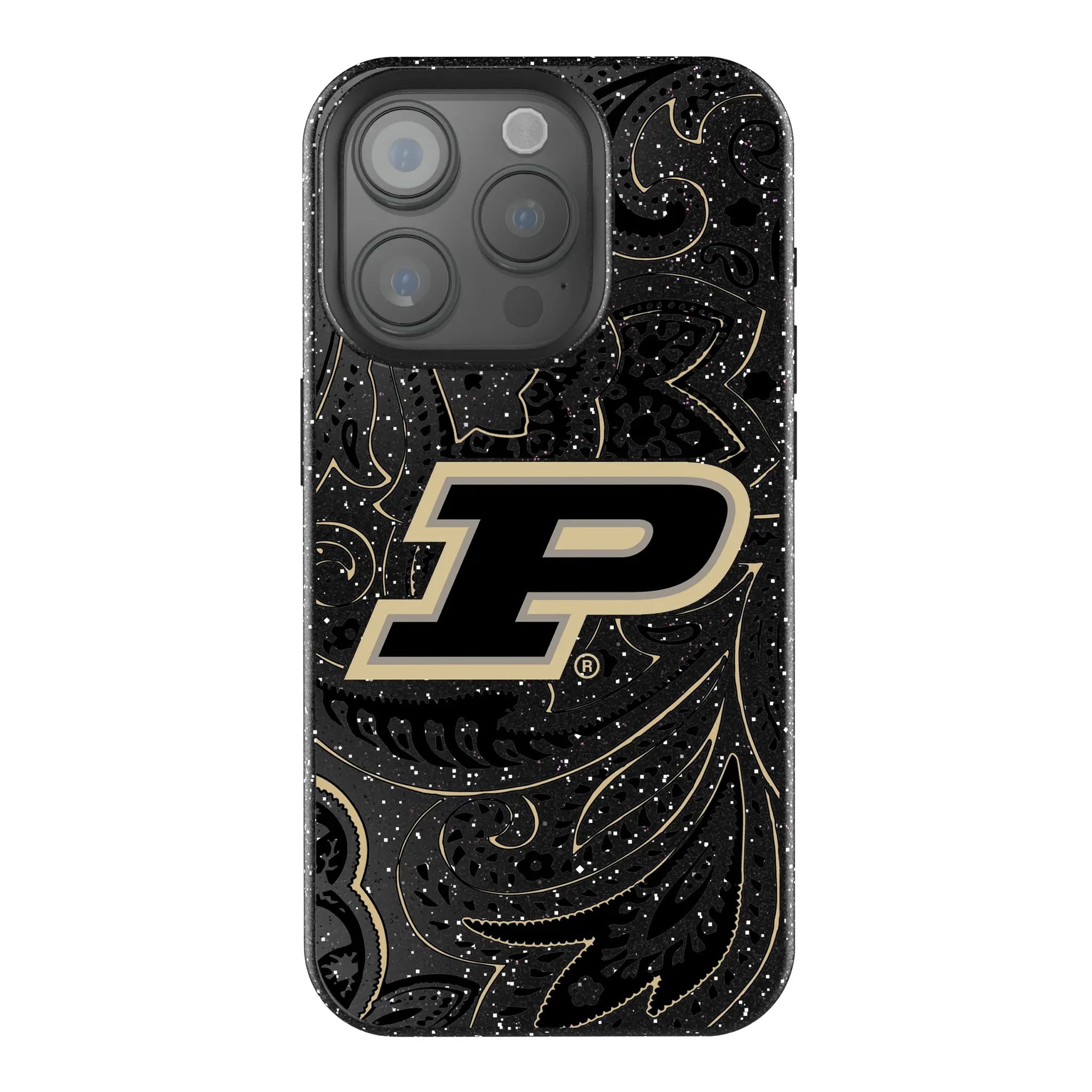 Purdue University Boilermakers Paisley iPhone Bling Phone Case for Apple iPhone
