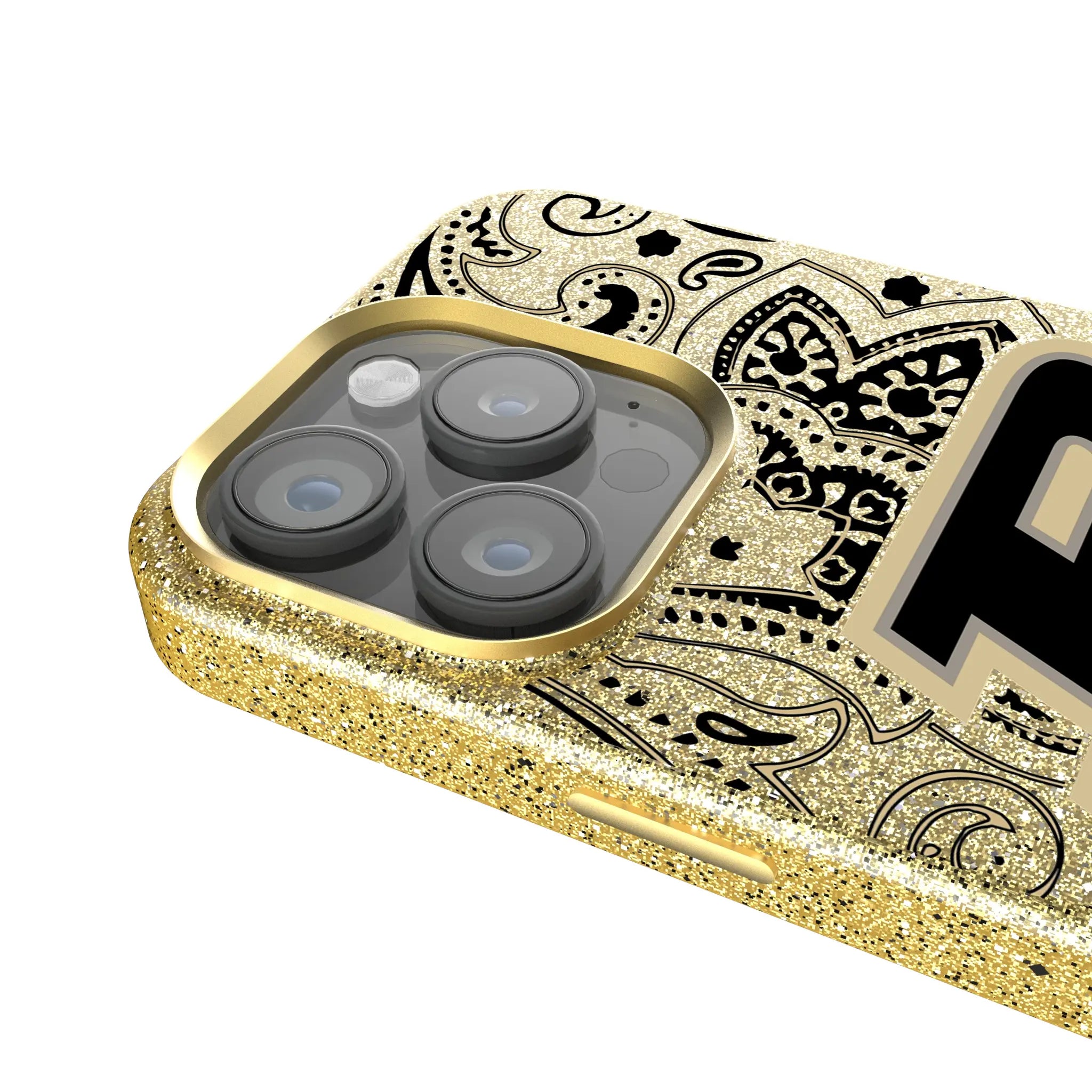 Purdue University Boilermakers Paisley iPhone Bling Phone Case for Apple iPhone - Detail
