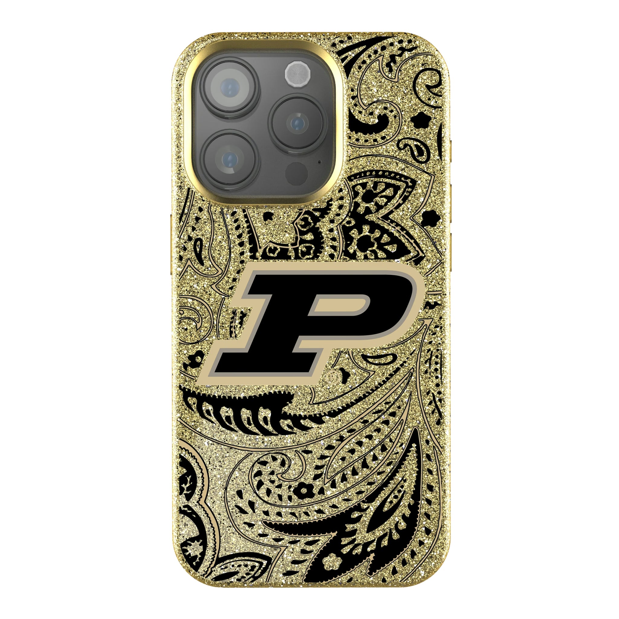 Purdue University Boilermakers Paisley iPhone Bling Phone Case for Apple iPhone