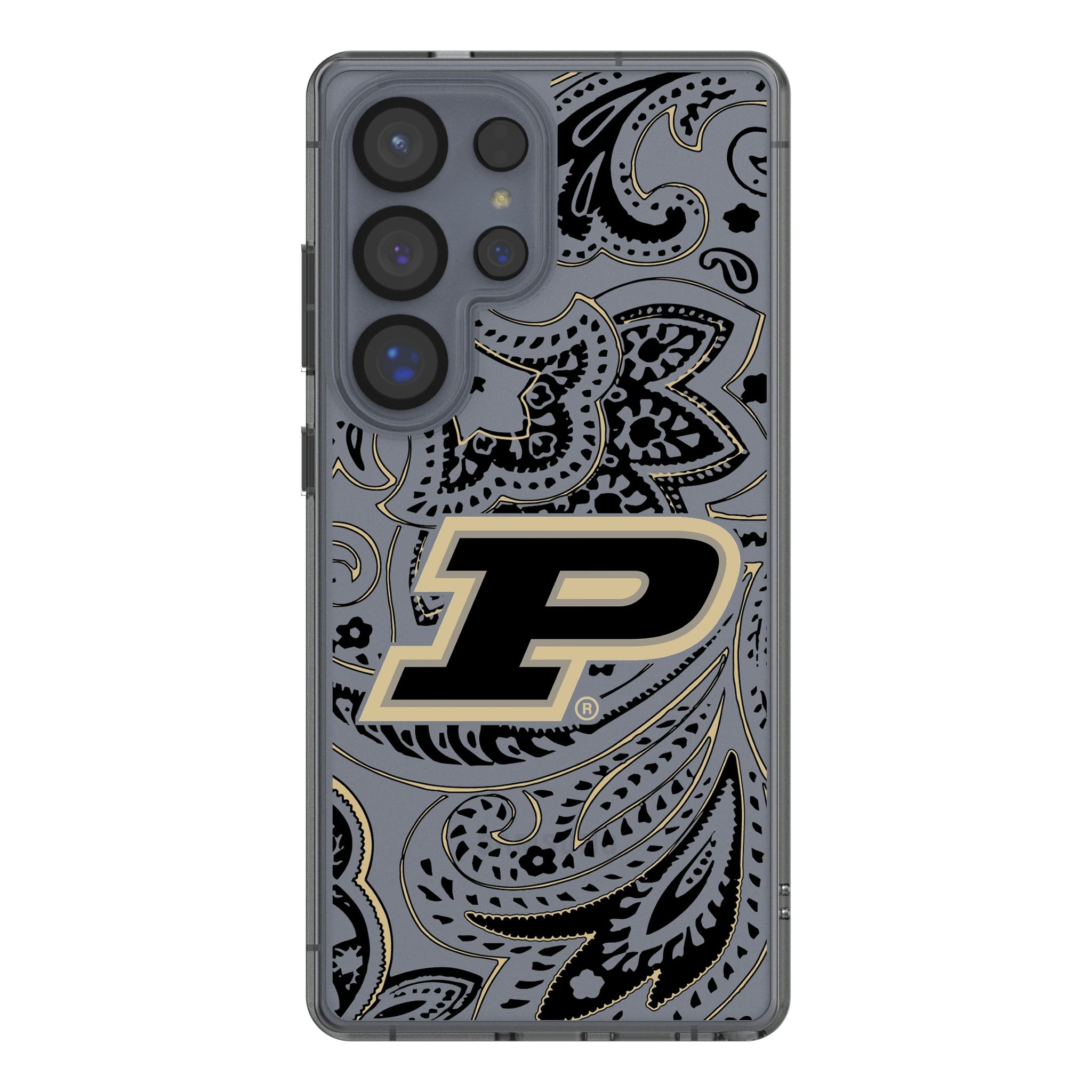Purdue University Boilermakers Paisley Galaxy Clear Phone Case for Samsung Galaxy
